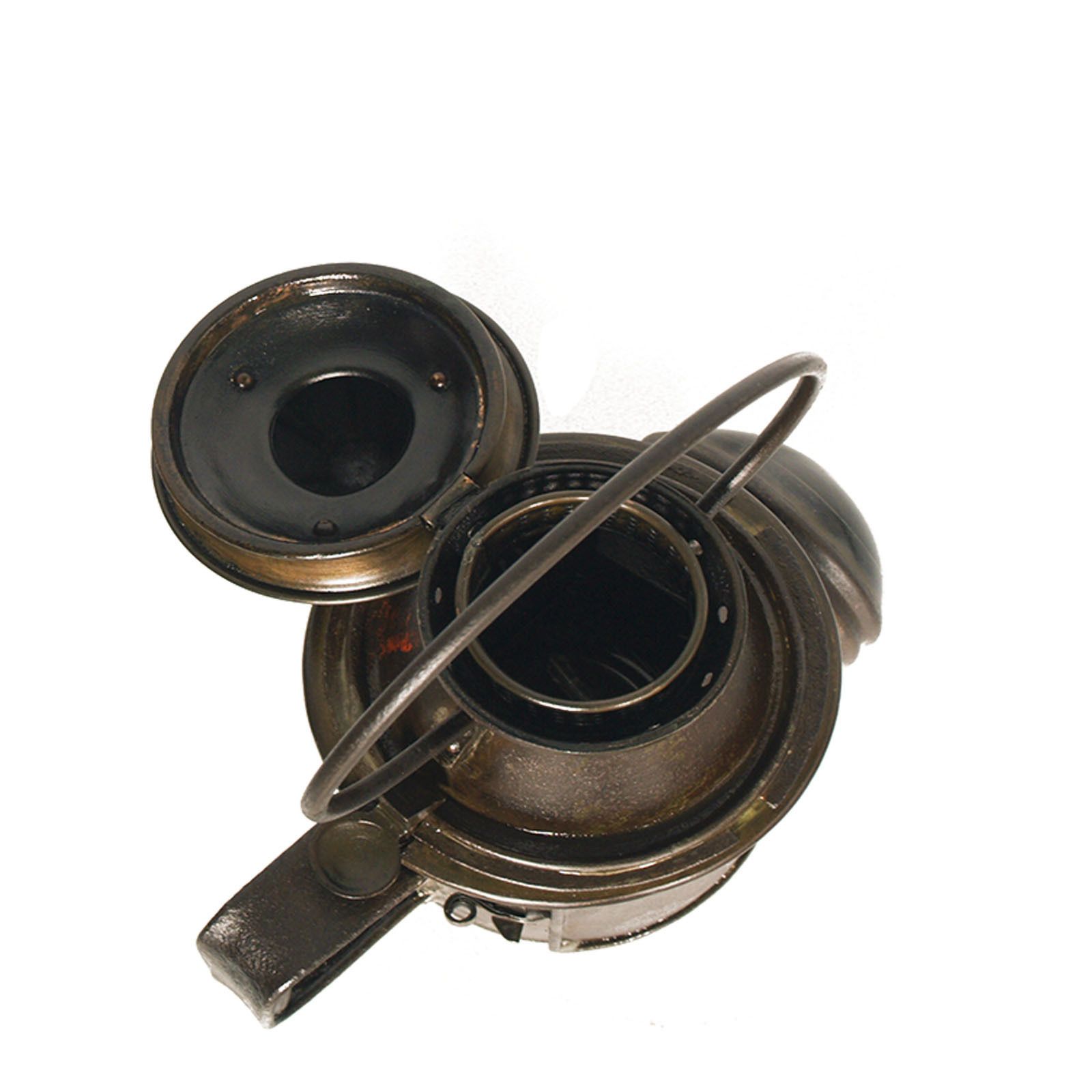 Italian Railway Manual Oil Lamp, 1910s Table Oil Lamp photo vintage