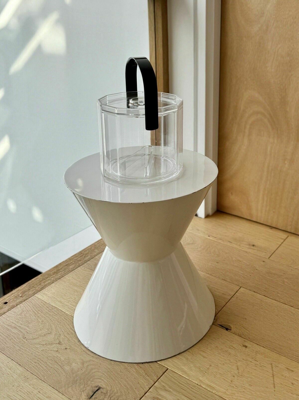 1980’s Guzzini Large Zodiaco Ice Bucket Black Handle Designed By Ambrogio Pozzi photo 50.0