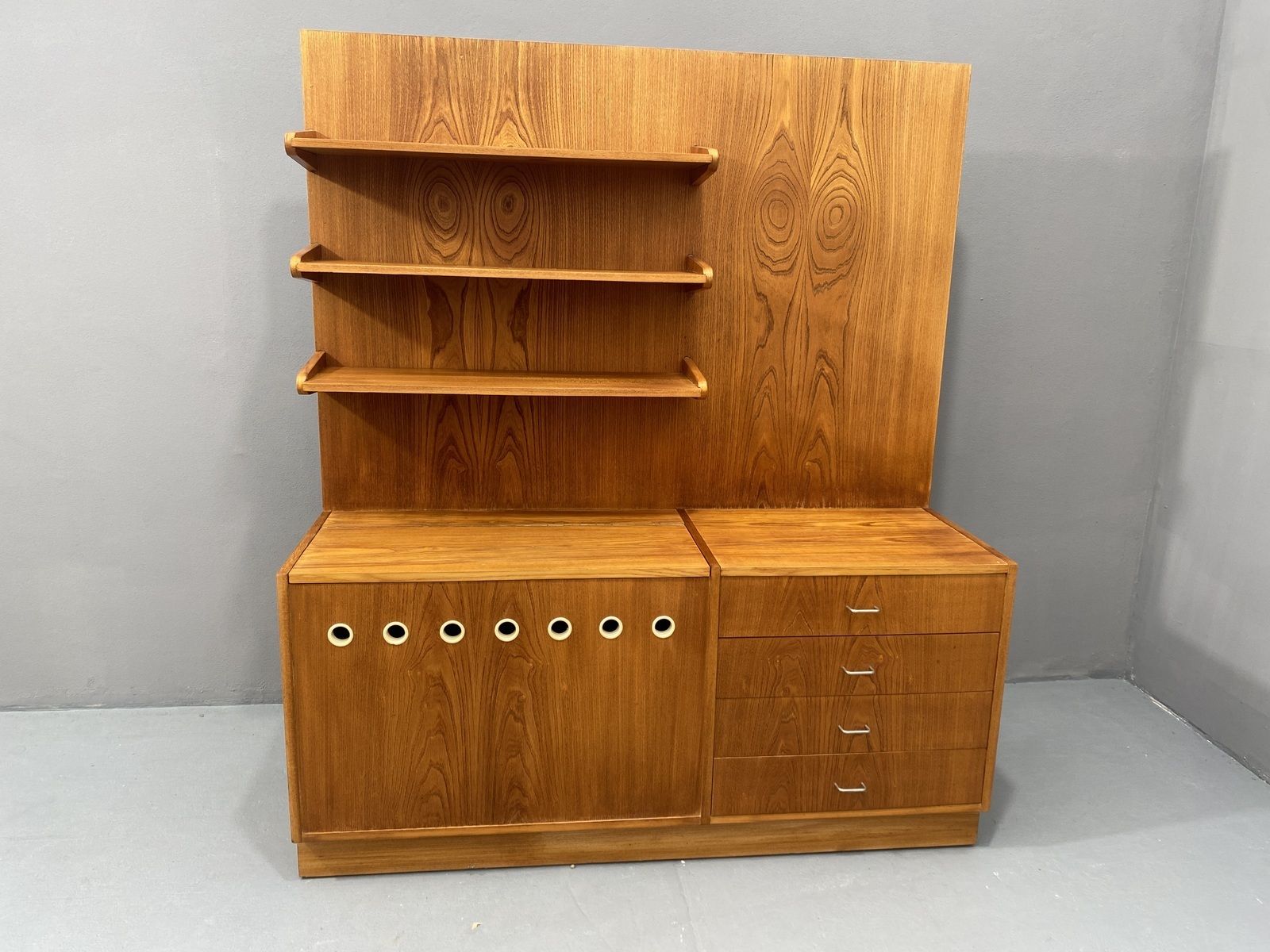 Mid Century Wall Shelf System By český Nábytek, 1960's, Czechoslovakia