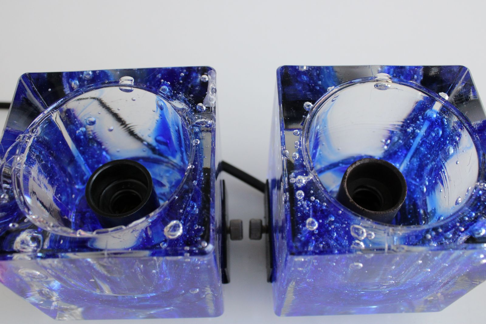 Pair Of Murano Lamps/Vintage Bedside Lamp 70's photo for sale