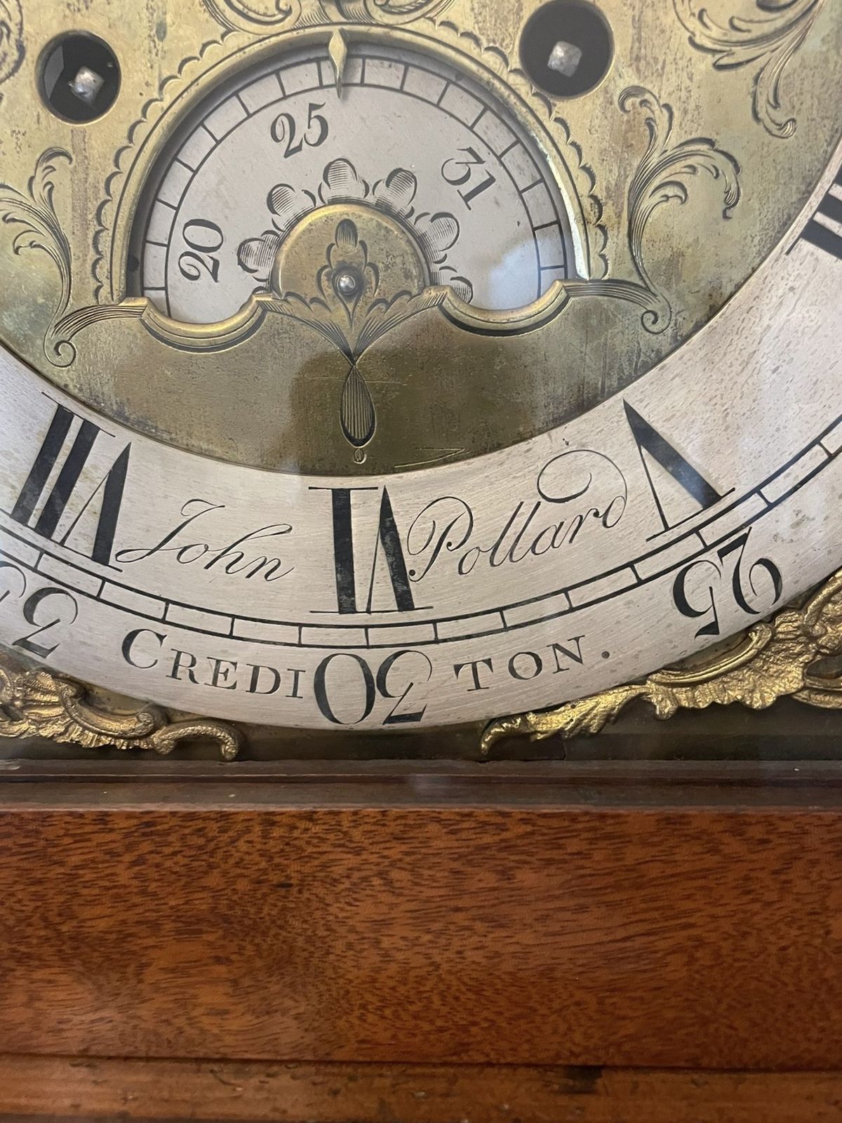 Antique 18th Century Quality Brass Faced 8 Day Longcase Clock By John Pollard Of Crediton photo Home Decor