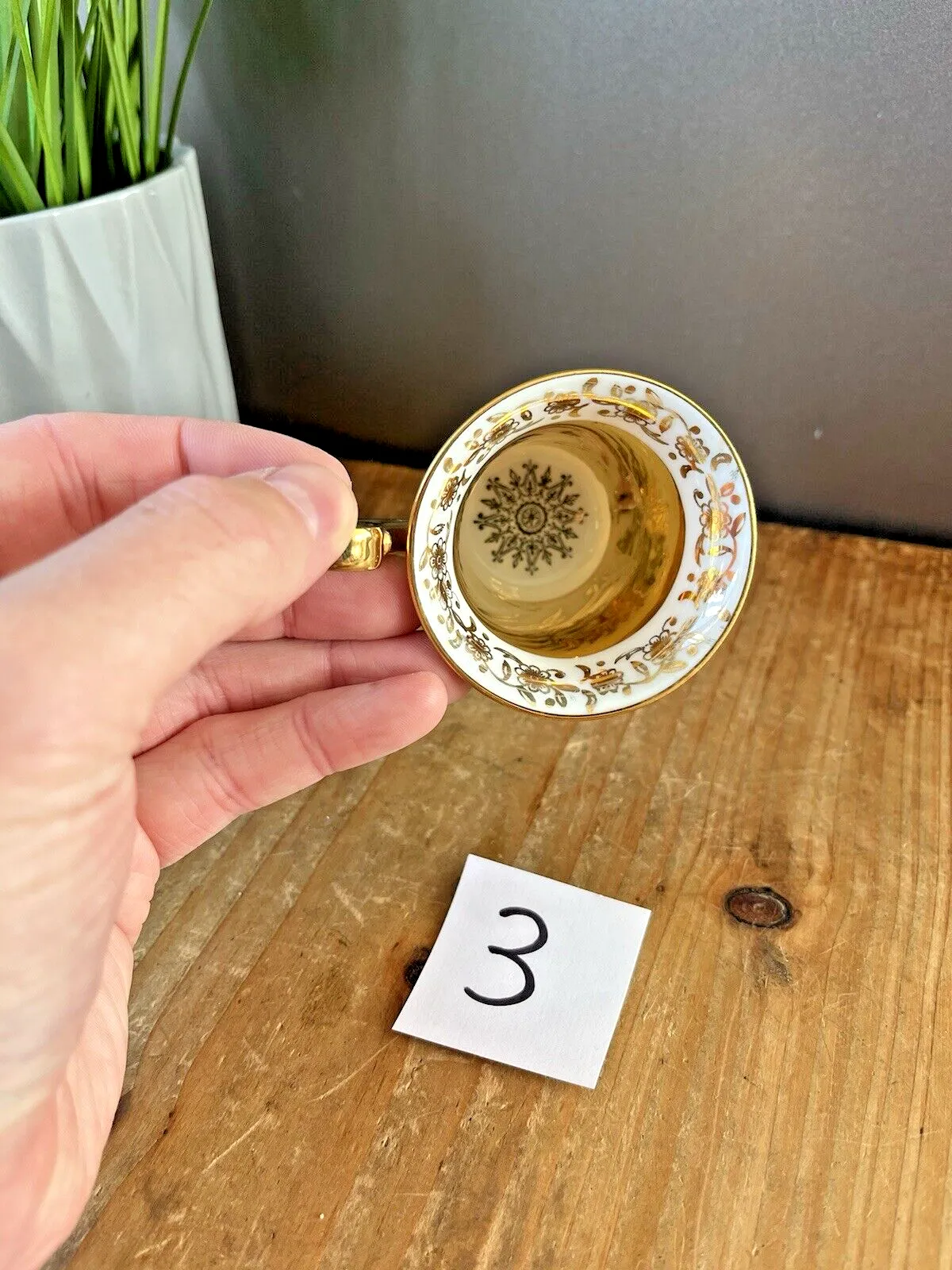 Home Decor Vintage L Parbus Old Vienna Fragonard Gilt Cabinet Demitasse Coffee Cup & Saucer photo