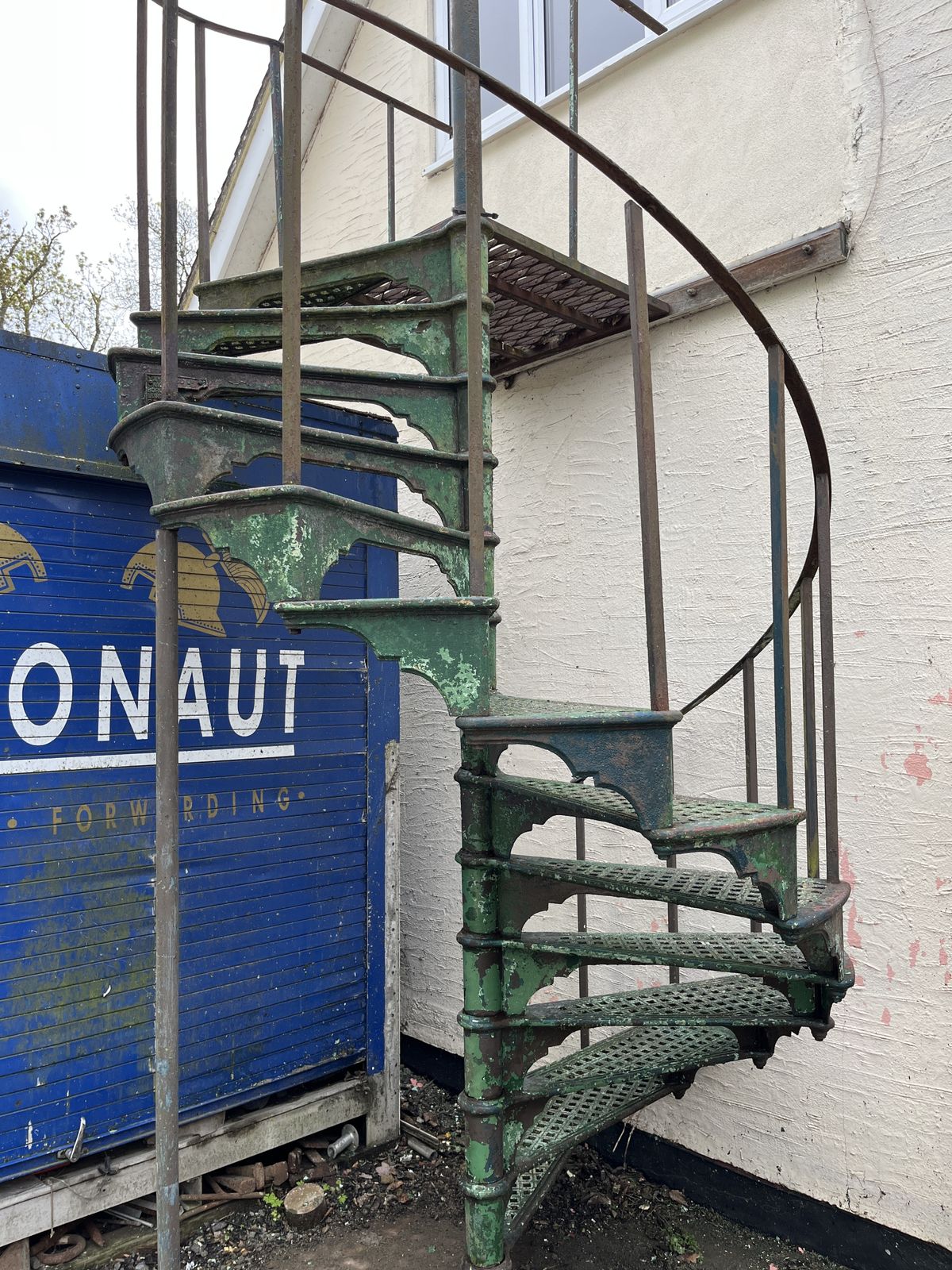 Spiral Staircase, 1930s, Cast Iron photo for sale
