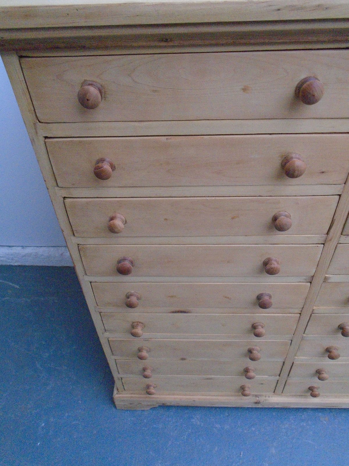 A Rare Pine Victorian Collectors Chest Of Drawers To Wax/Paint photo vinterior