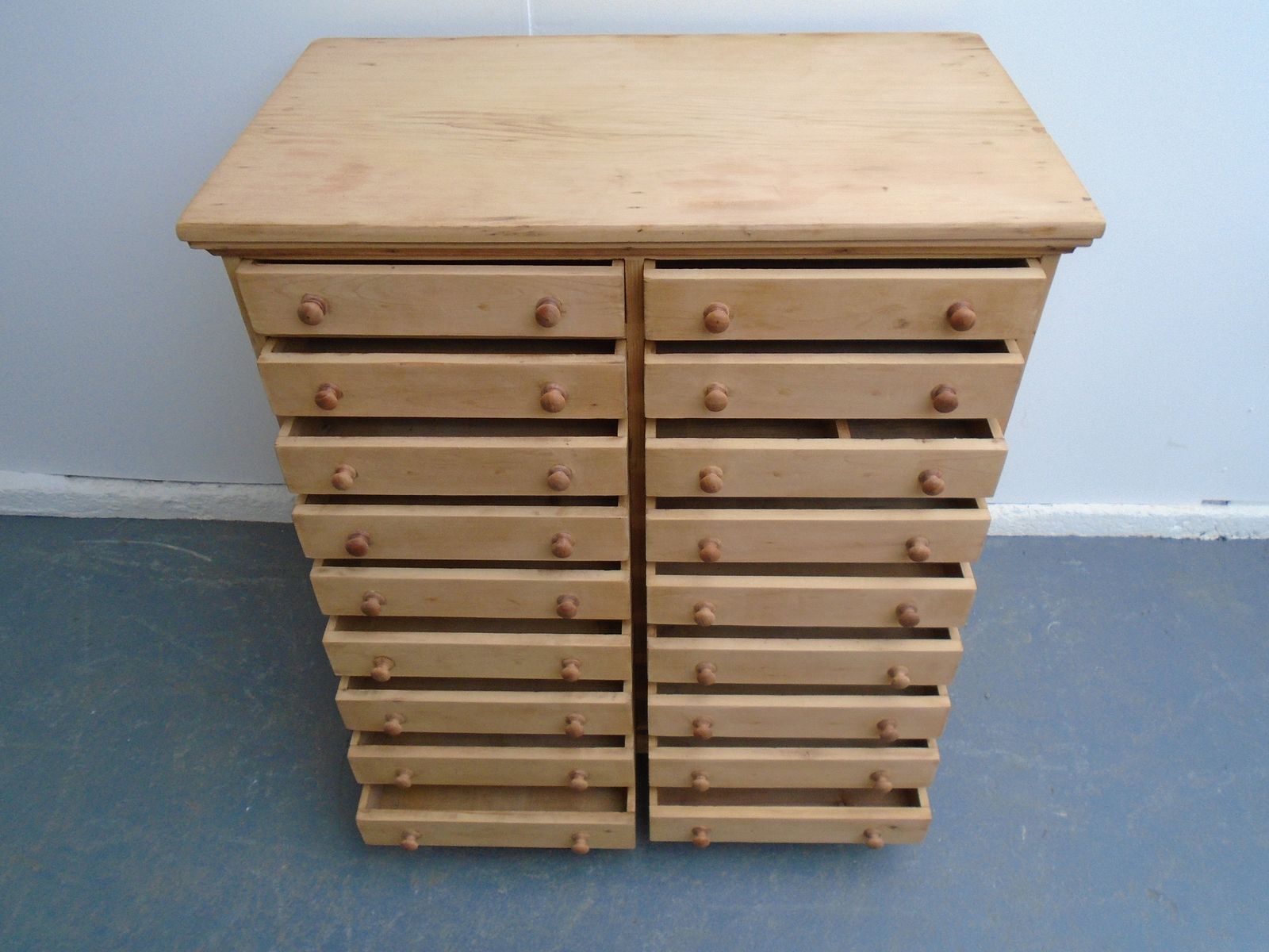 A Rare Pine Victorian Collectors Chest Of Drawers To Wax/Paint photo buy
