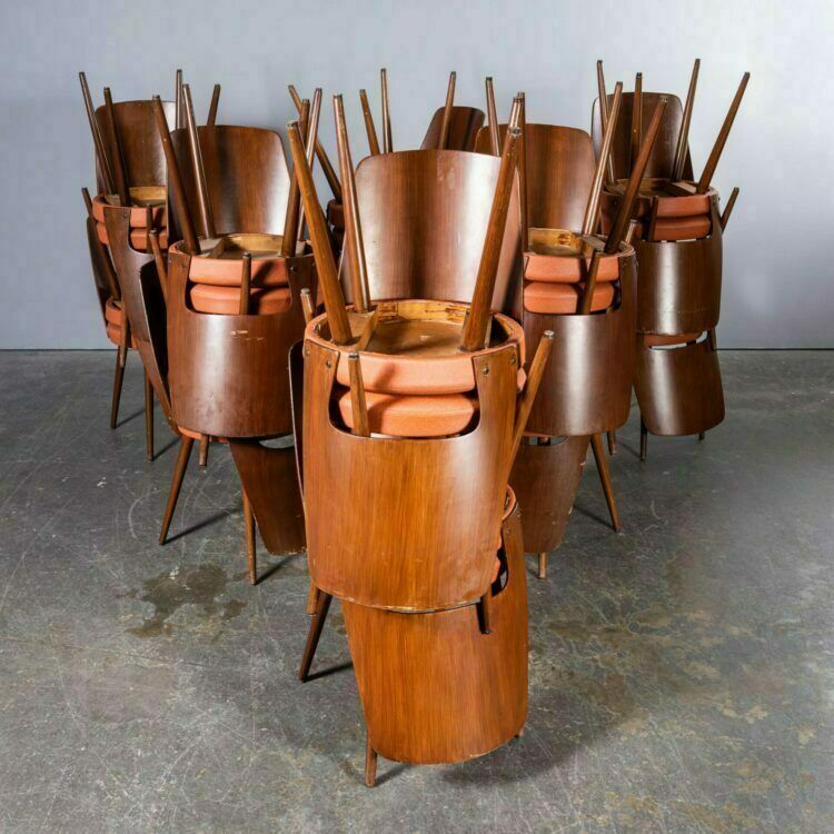 1960’s French Baumann Upholstered Bentwood Mondor Dining Chair