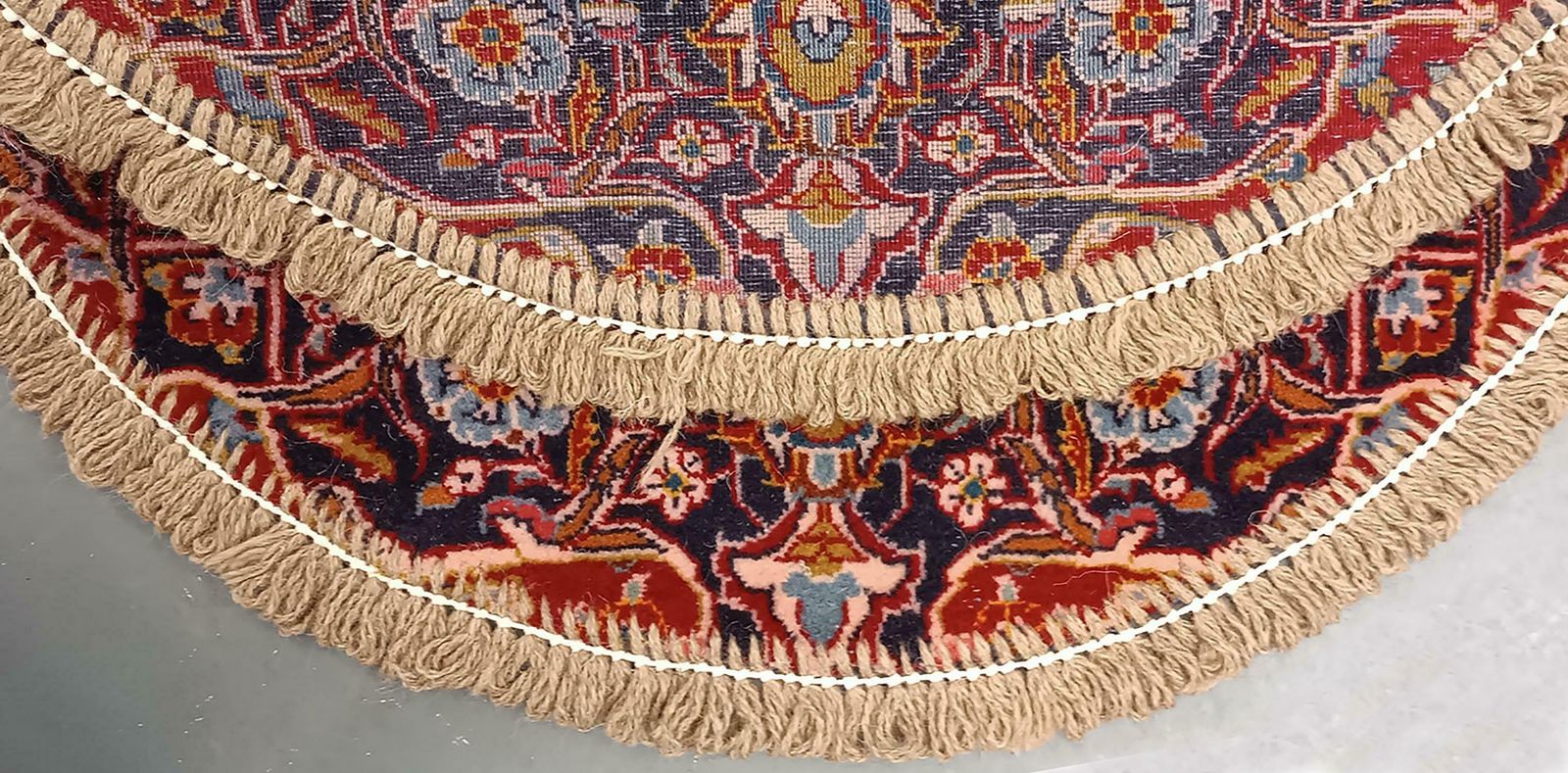 Handmade Round Rug Doormat Oriental Circular Interior Carpet Mat Entrance Way photo 540.0