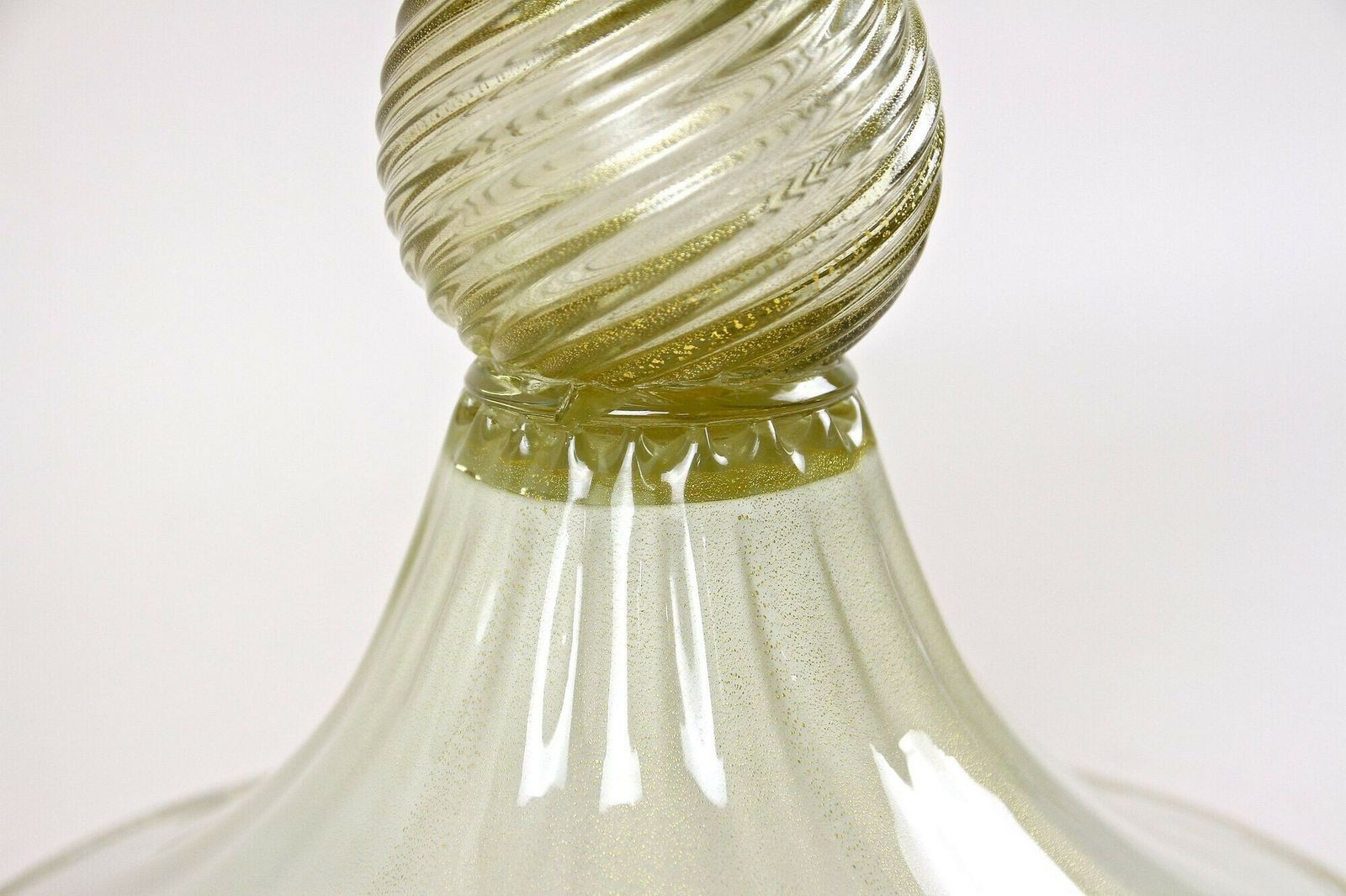 Large Murano Glass Amphora Vase By Gabbiani Venezia, Gold Infused, Italy 2000 photo vintage