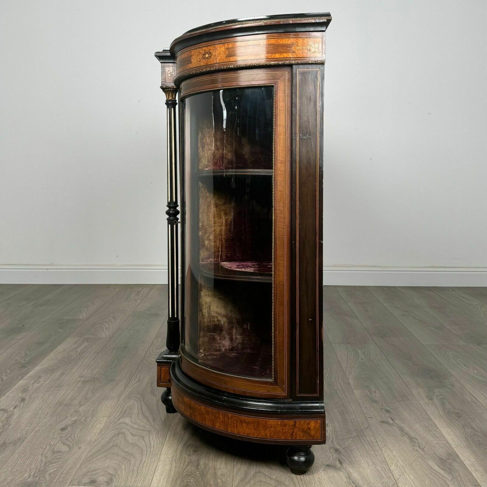 Antique 19th Century Finest Quality Inlaid Credenza Burr Walnut photo Furniture
