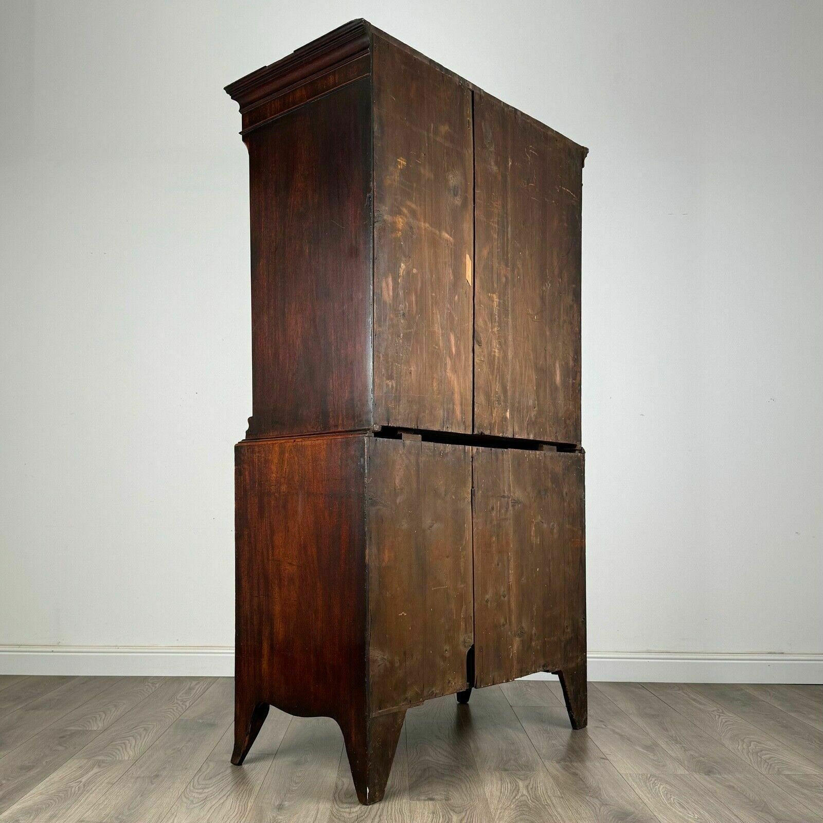 Antique 18th Century Chest On Chest In Mahogany photo Furniture