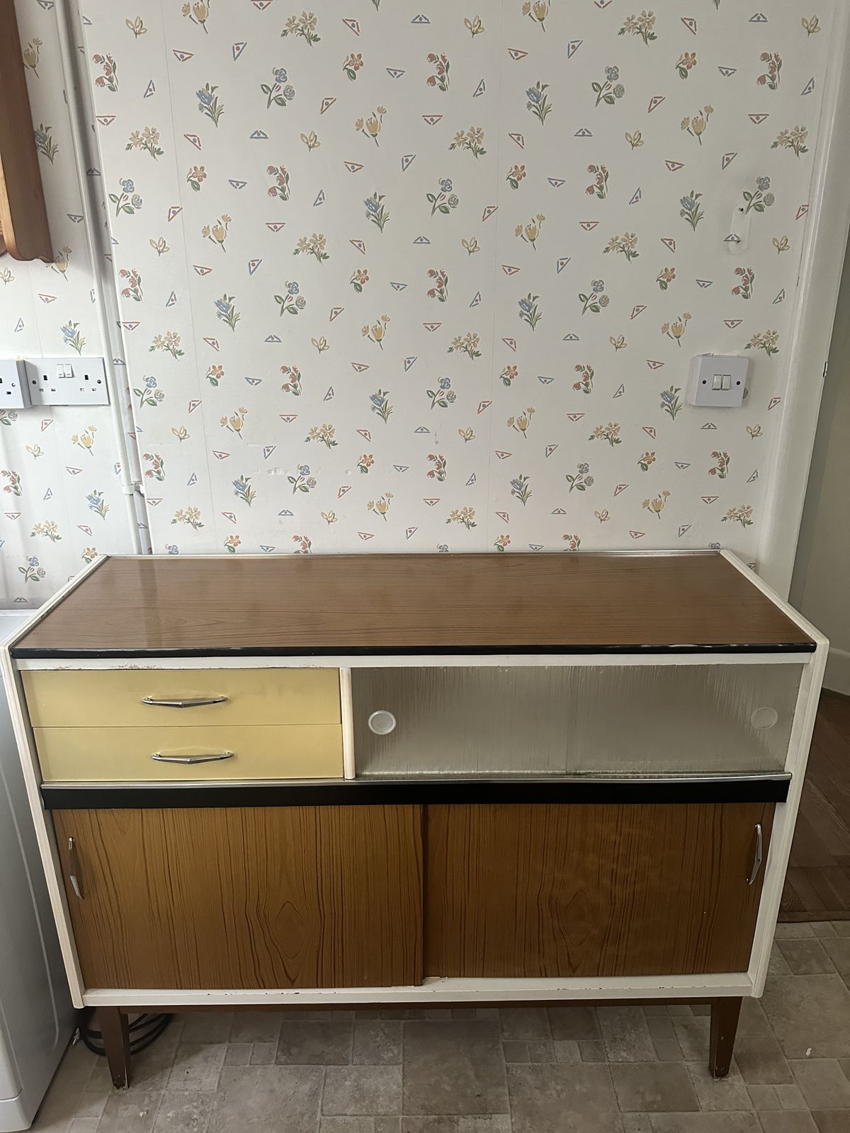 Retro Kitchen Sliding Cabinet
