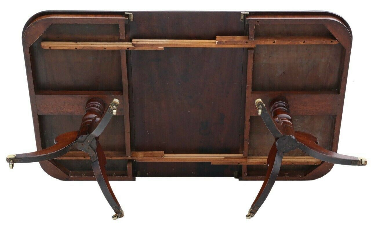 photo for sale Antique Large  Fine Quality Mahogany Extending Twin Pedestal Dining Table Early 19th Century