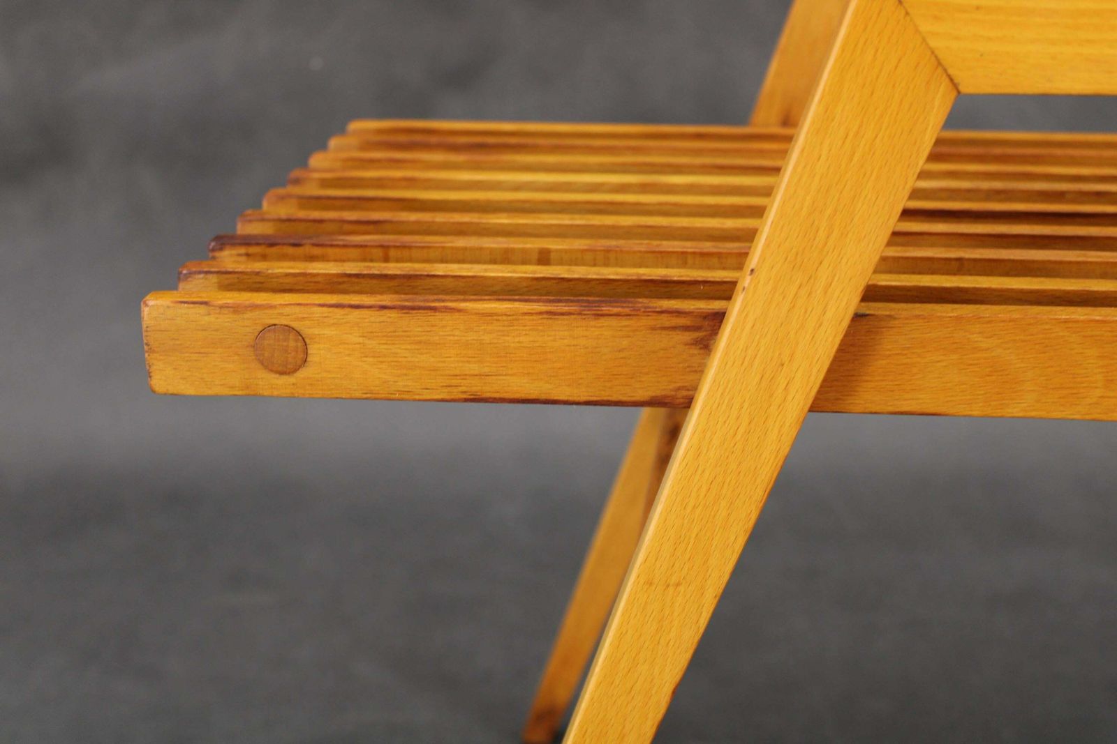 photo furniture 1970s Beech Flower Pot Stand , Czechoslovakia