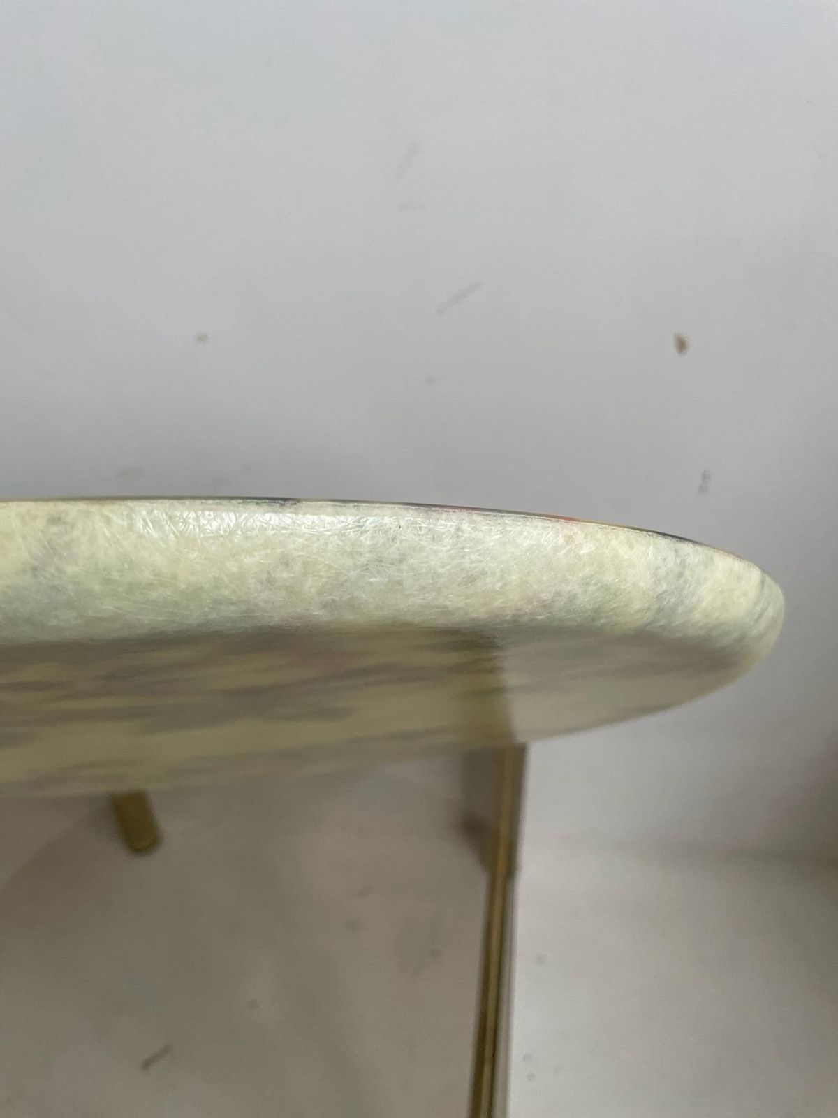 Large Round Fibreglass Kitsch Pink And Green Floral Tray From The 1960s Or 70s photo 54.0