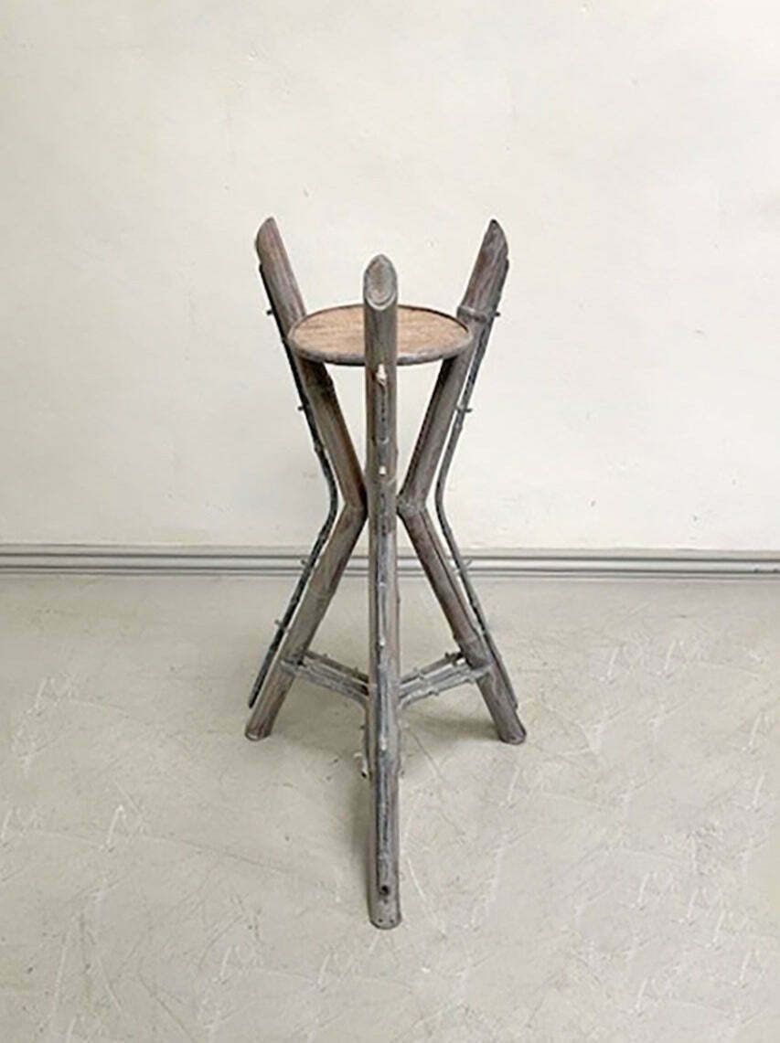 Faux Bamboo Plant Stand photo furniture