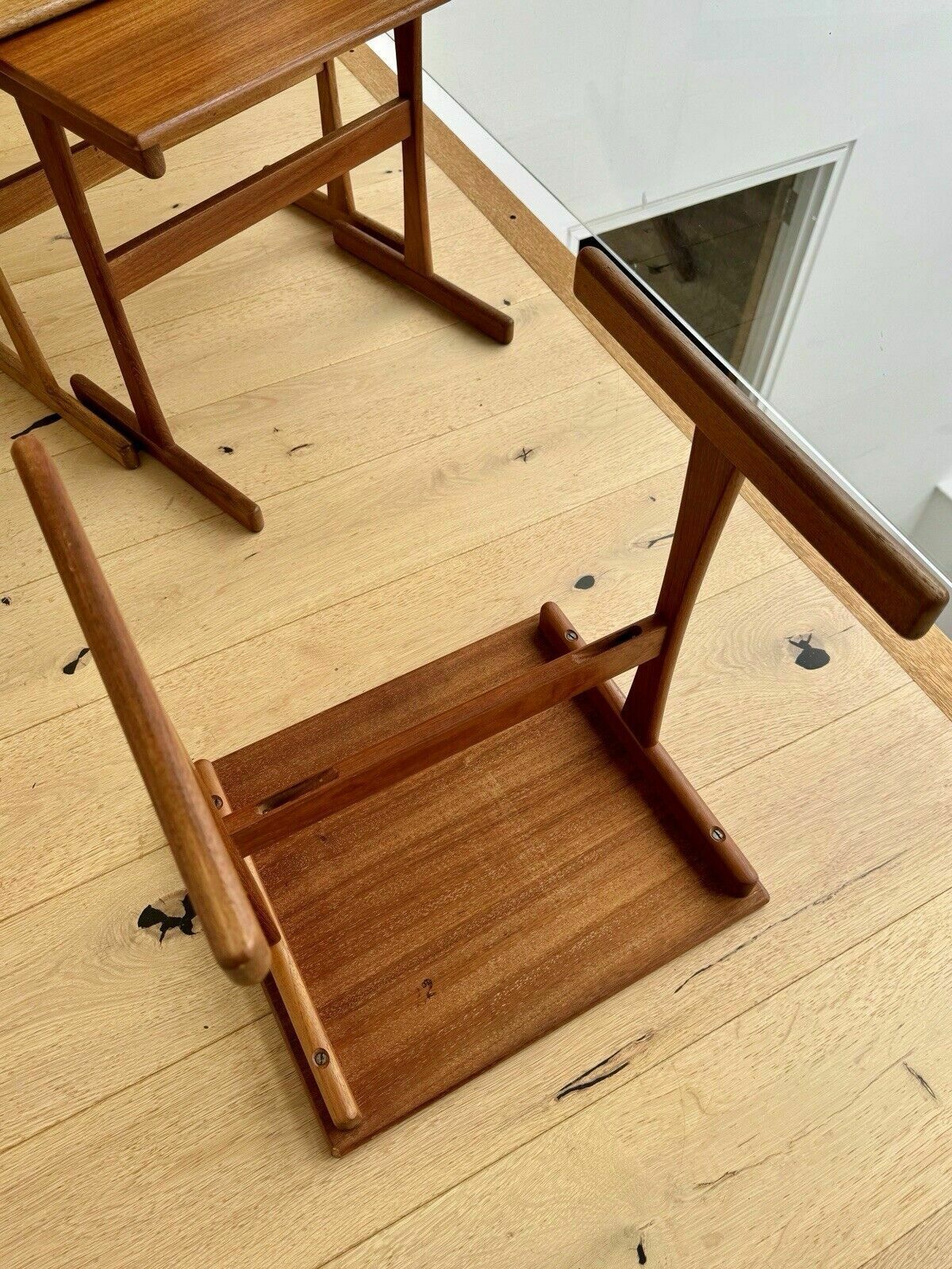 photo buy Mid Century Nest Of Three Teak Tables Kai Kristiansen For Vildbjerg Mobelfabrik