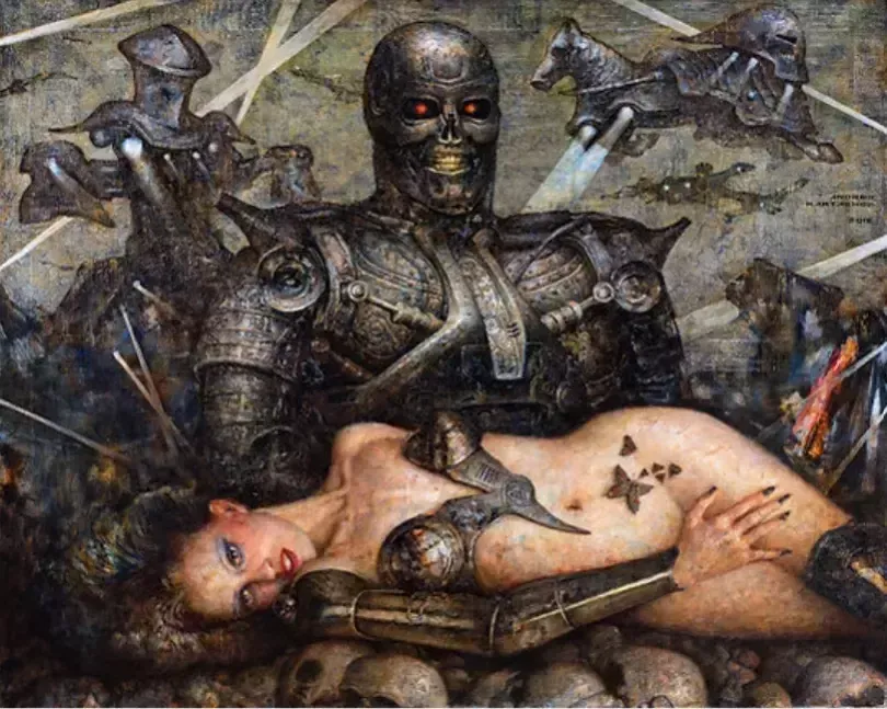 Giclée Print On Canvas, Butterflies Of Apocalypsis., 2023, By Kartashov Andrey, Russia, 21st Century. 1 Of 250 Limited Prints. photo furniture
