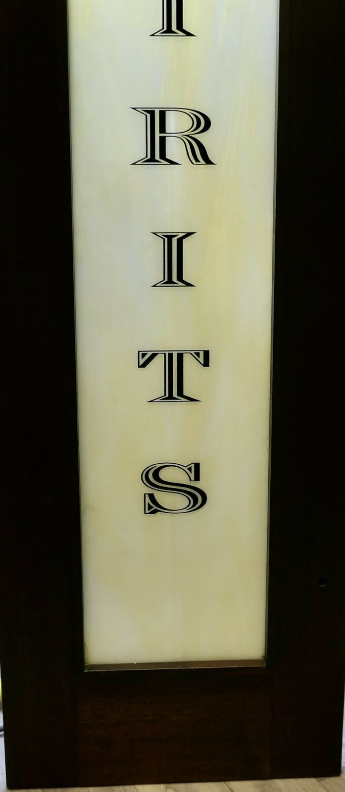 Full Length Opaline Glass Bar Sign, Spirits photo Home Decor