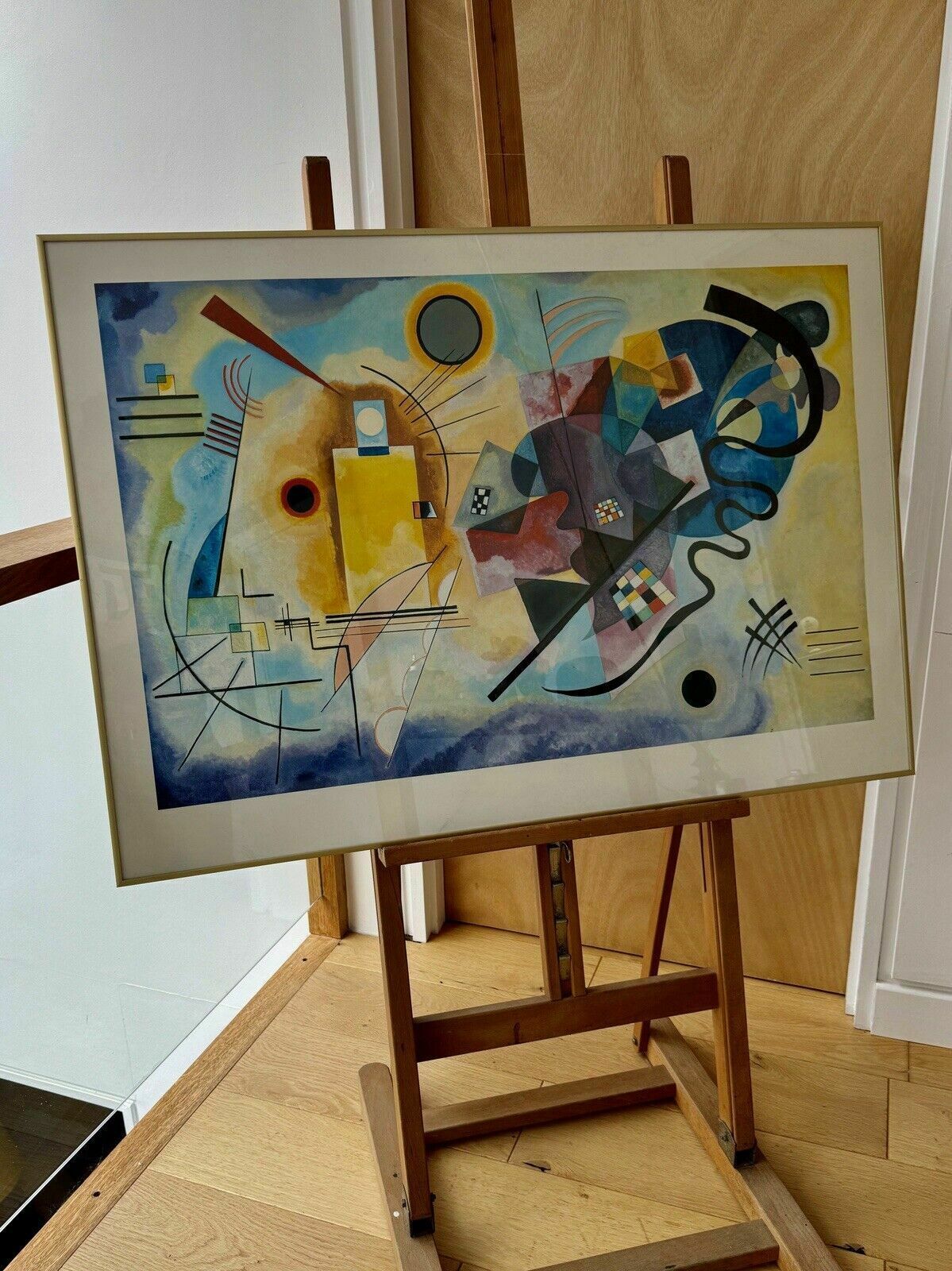 Yellow, Red, Blue, 1925 Wassily Kandinsky Vintage Framed Print photo furniture
