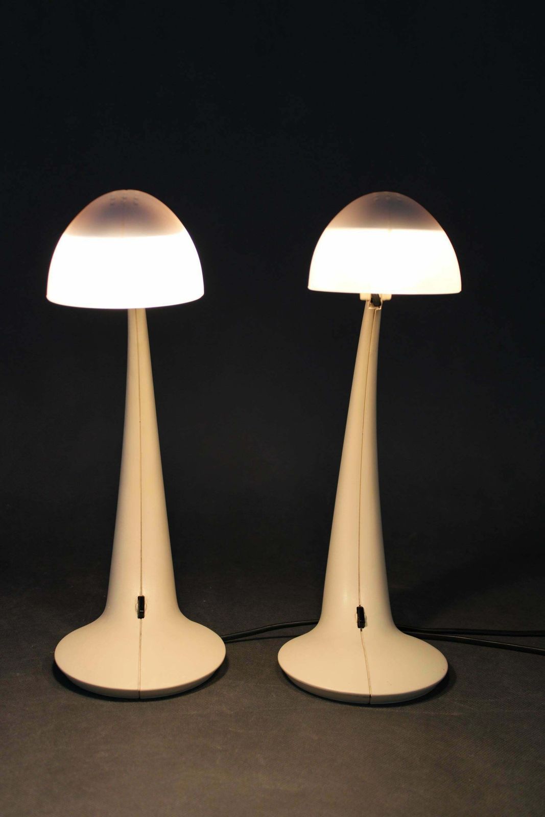 377.0 1970s Pair Of Veneta Lumi Table Lamps  Model Virgola, Italy photo
