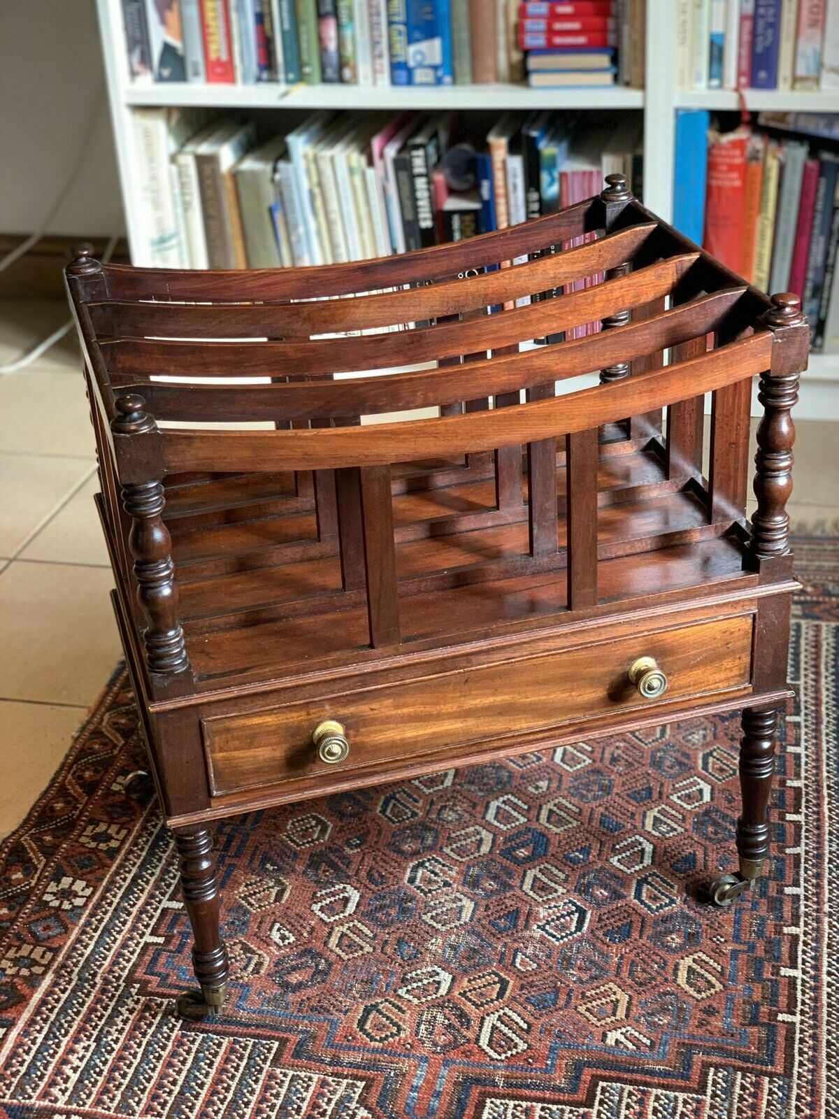 A Handsome And Large Regency Mahogany Canterbury C1810 photo for sale