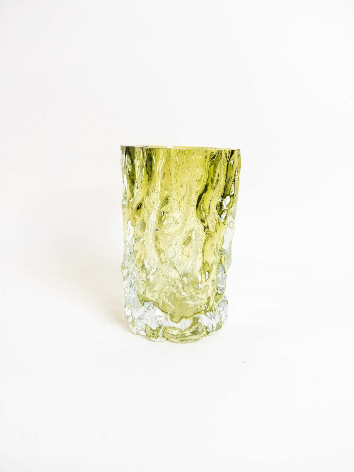 Vintage Green Bark Glass Vase   Cylinder Glass Bud Vase By Ingrid Glashütte   Made In Germany photo buy