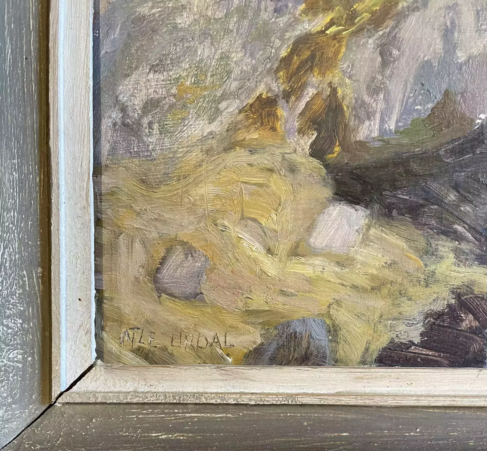Gudbrandsdal Landscape By Atle Urdal (1913–1988), Oil On Plate. Norway. photo for sale