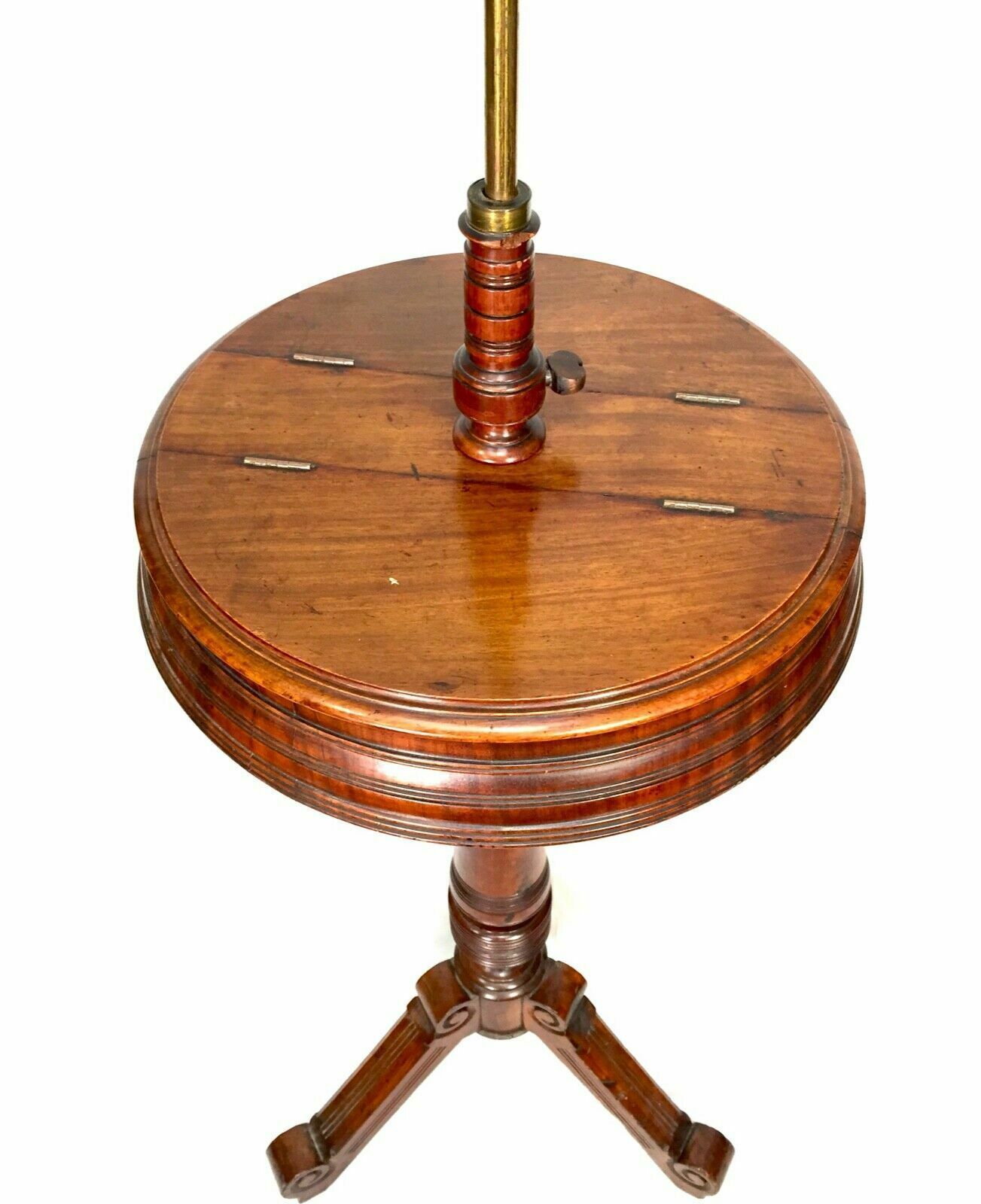 Antique Victorian Mahogany Adjustable Gents Shaving Stand / Makeup Mirror photo Home Decor