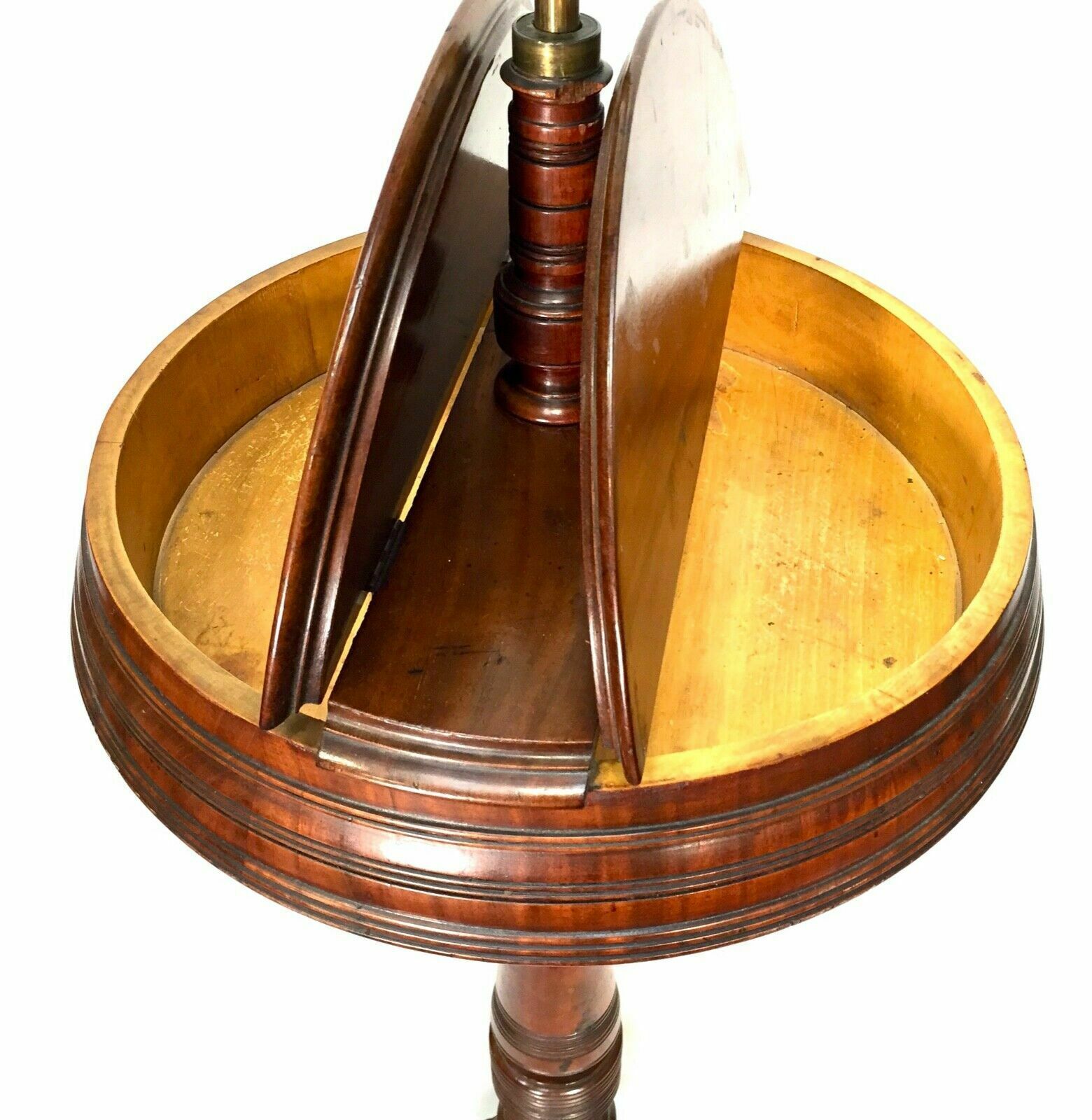 photo for sale Antique Victorian Mahogany Adjustable Gents Shaving Stand / Makeup Mirror