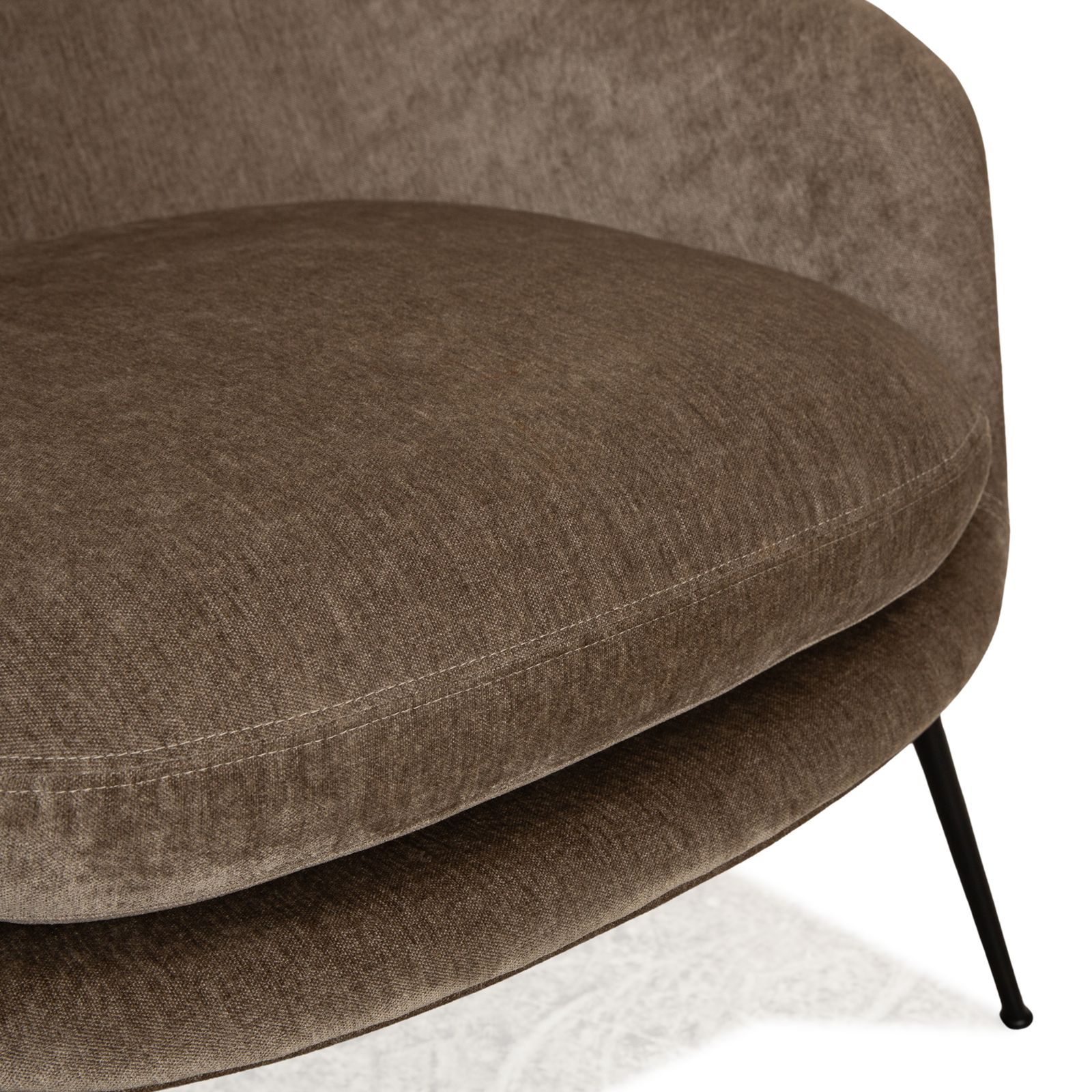 Gubi Bat Fabric Armchair Brown Brown Green Frame Black photo for sale