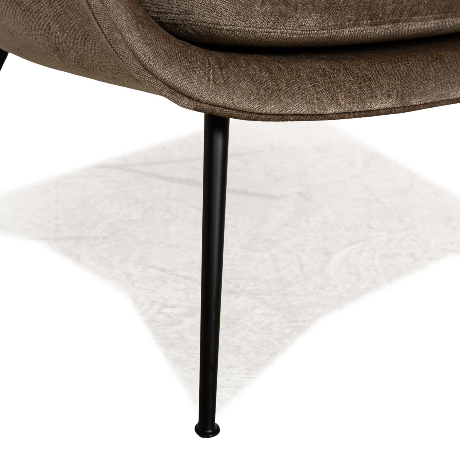Gubi Bat Fabric Armchair Brown Brown Green Frame Black photo Furniture