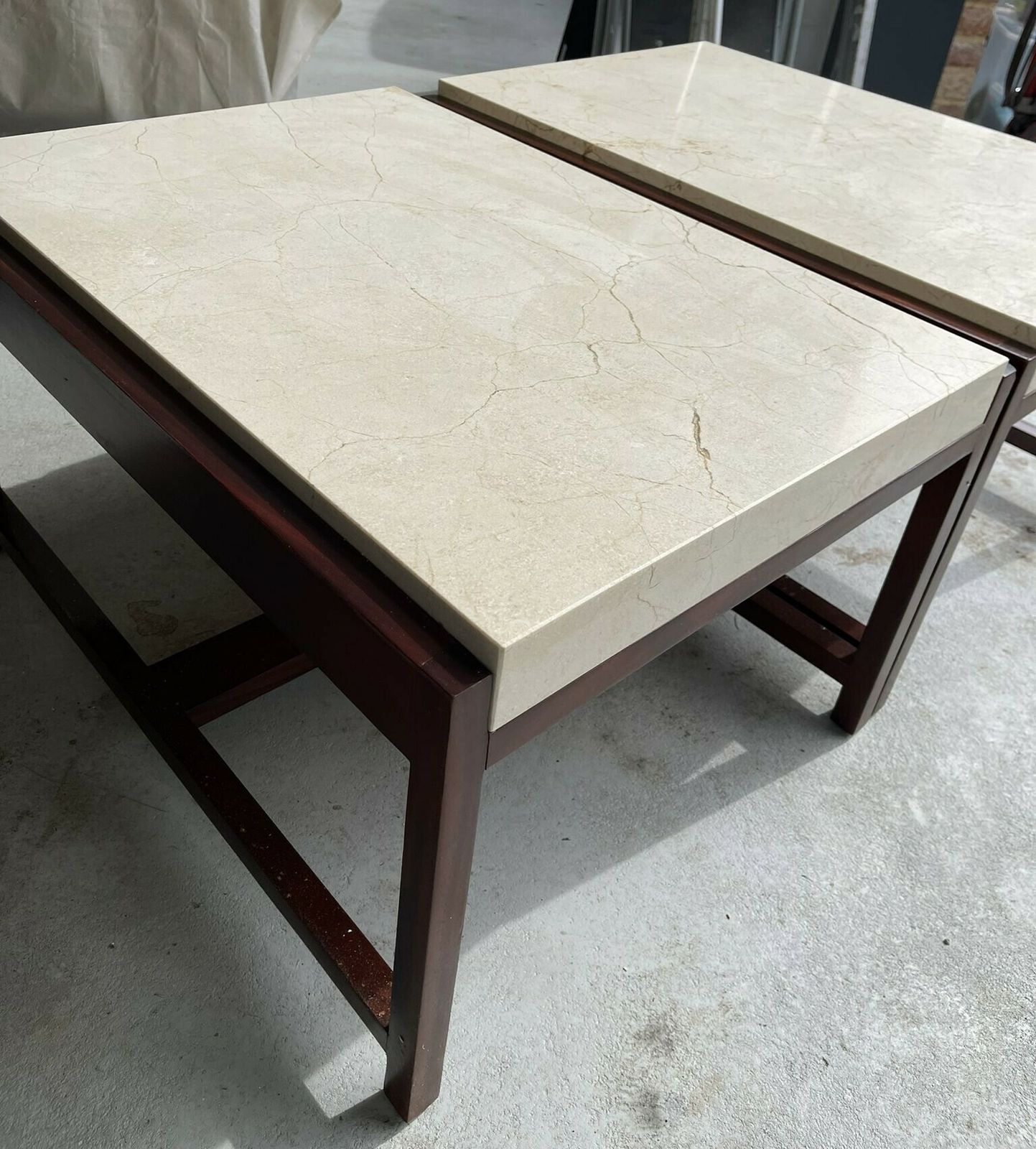 Marble / Stone And Wood Coffee Tables (Set Of Two) photo 280.0