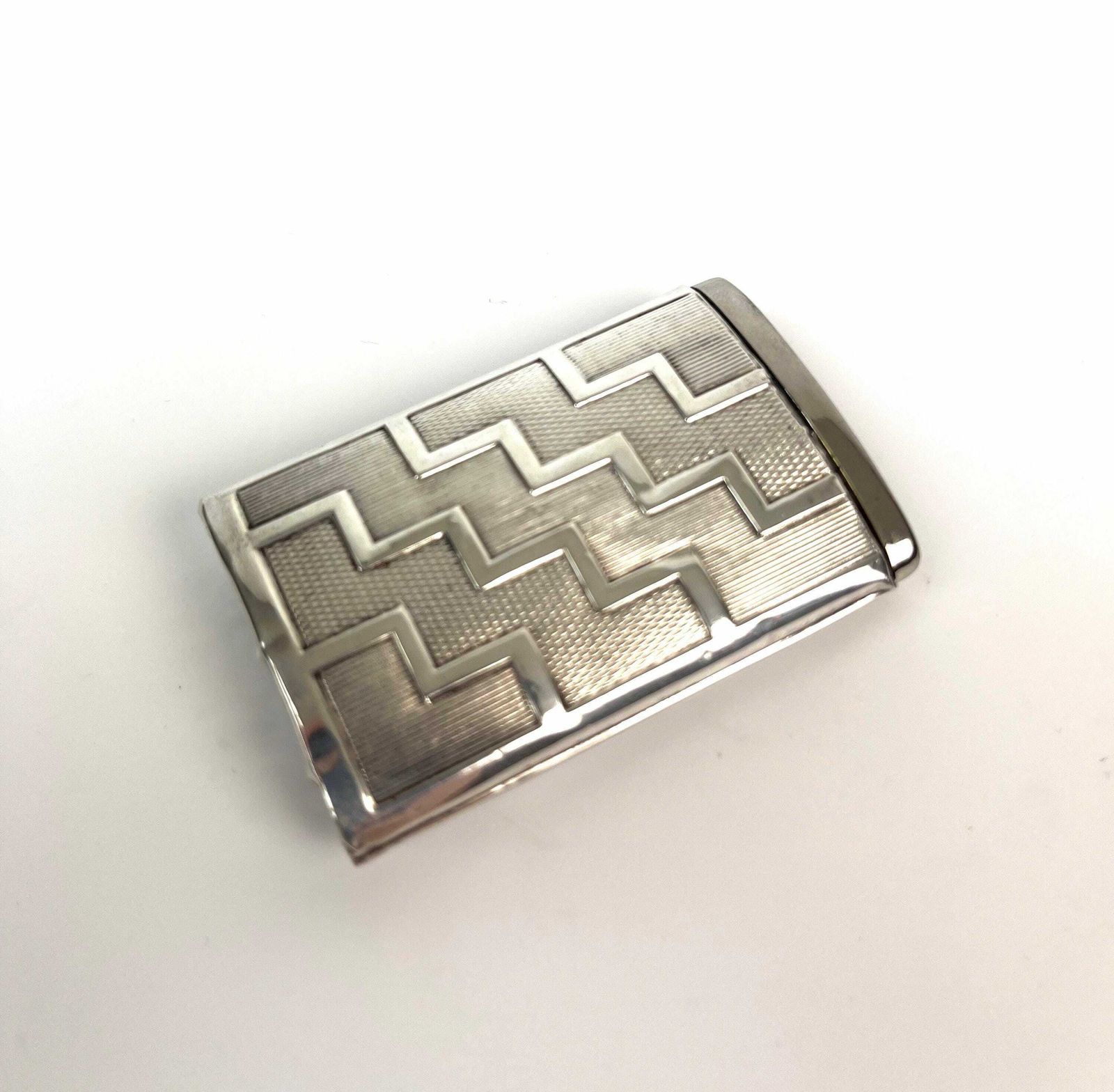 Rare 800 Silver Bauhaus Art Deco Matchbook Matches Case Suprematism Cubist Pattern Germany 1920 photo furniture