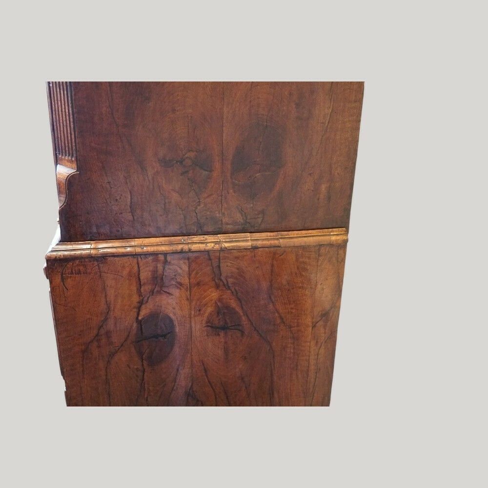 photo vinterior George II Walnut Tallboy With Sunburst