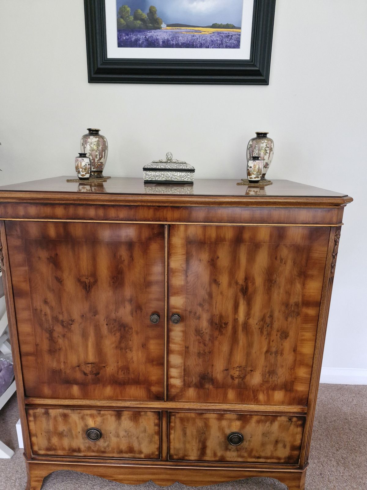 Superb Cherry Wood Cabinet    High Patineer Finish. Excellent Cond. No Defects. photo Furniture