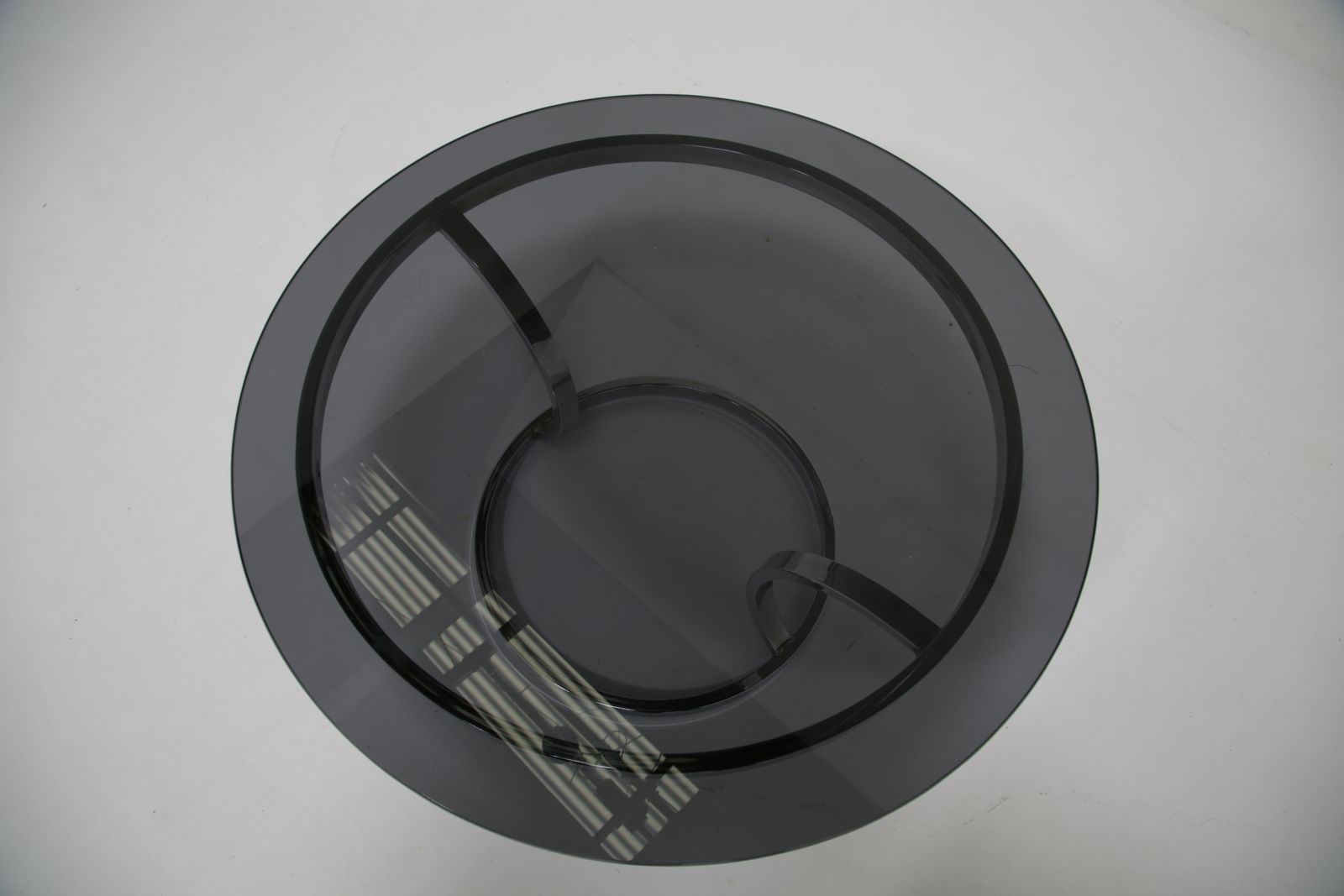 Mid Century Chrome And Smoked Glass Coffee Table, USA, 1970s. photo buy