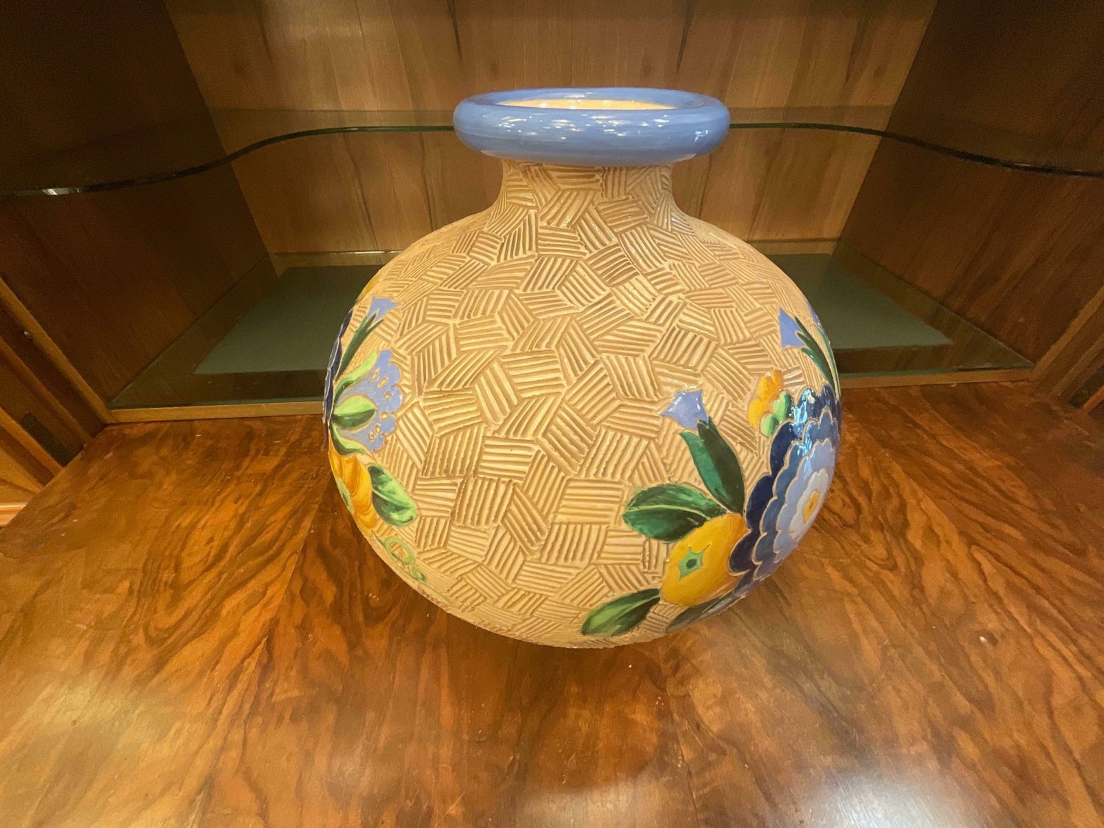 9024.0 Vase 'Pot' 1930, Multi Color Round Shape, Majolica, Giò Ponti photo