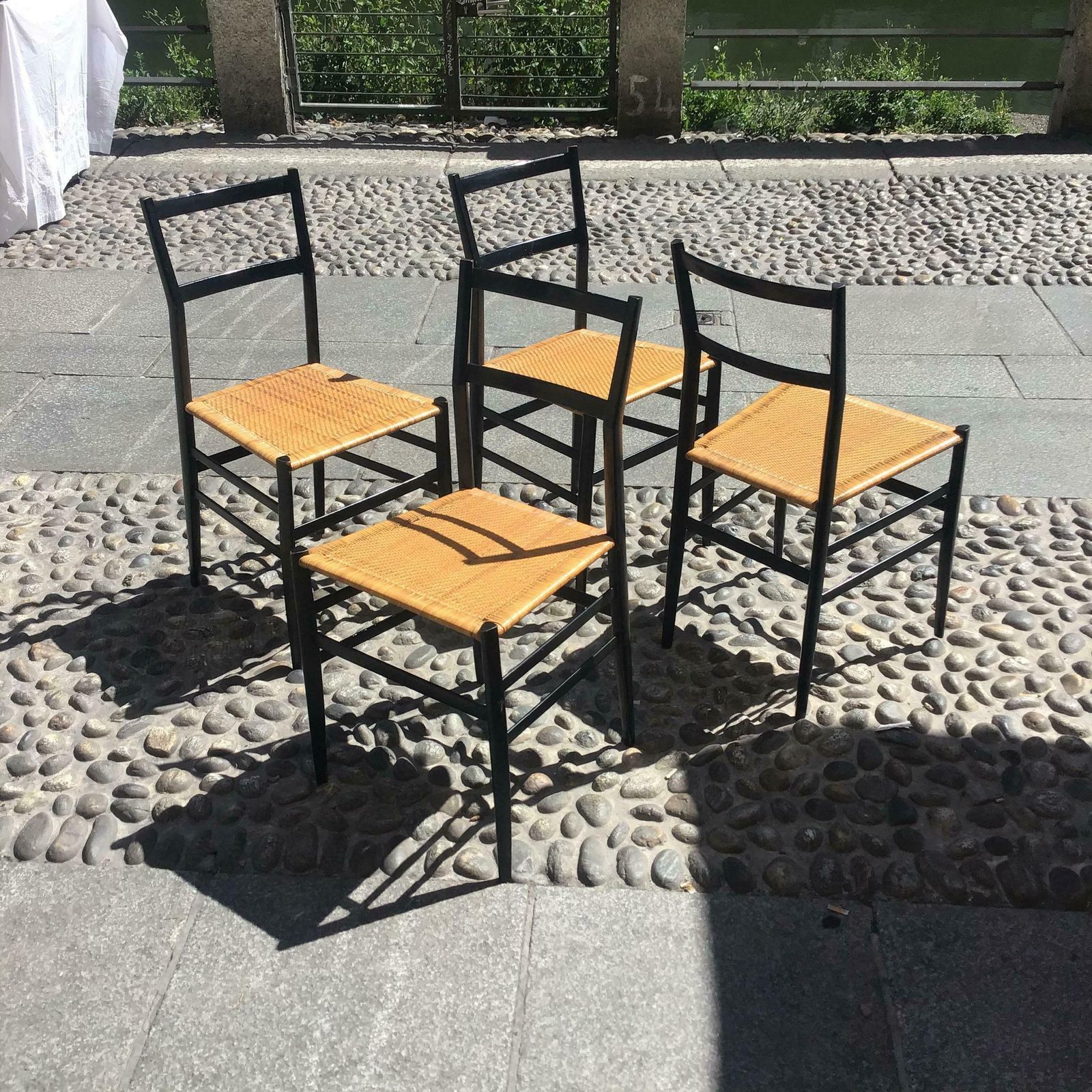 Gio Ponti “ Superleggera” N. 4, Chair Wood Straw Padding, 1950, Italy photo vinterior