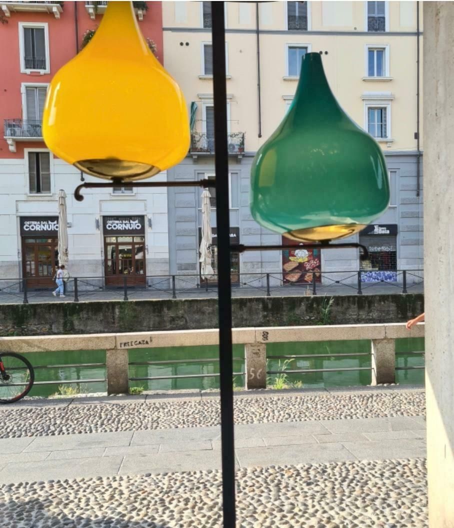 Stilnovo Floor Lamp Brass Glass Marble Iron 1950s Italy photo furniture
