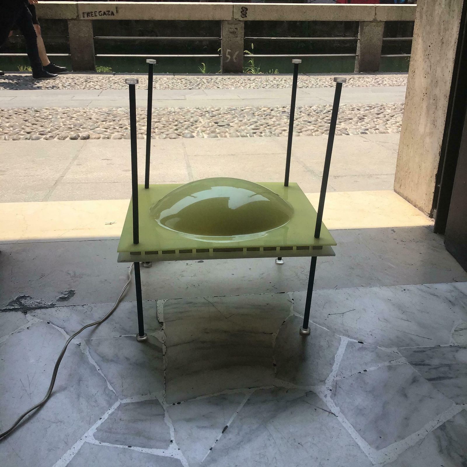 photo buy Ettore Sottsass “Palafitta” Table Lamp Brass Plexiglas, 1957, Italy