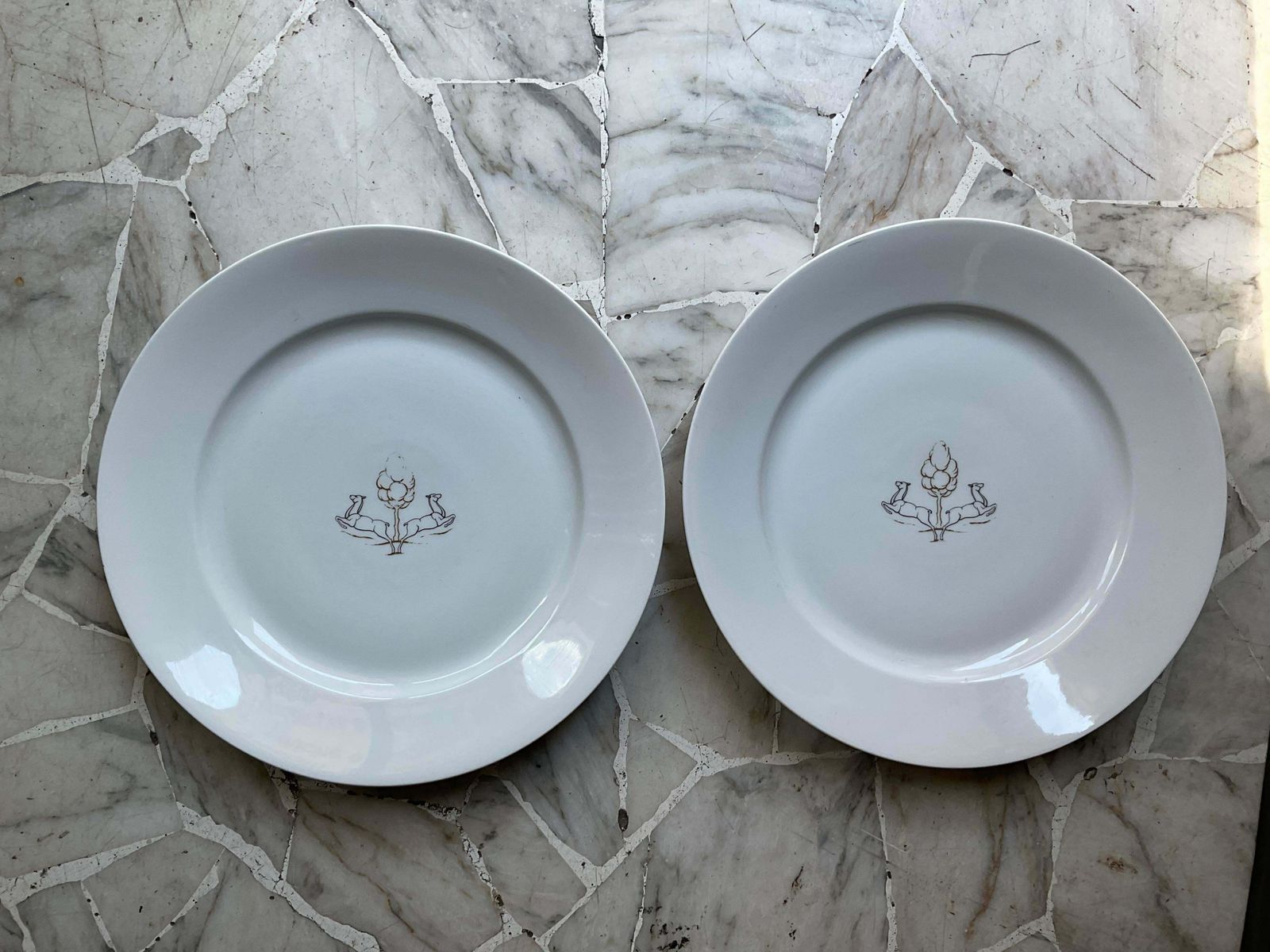 Gio Ponti   Richard Ginori   Pittoria Di Doccia   Coppia Di Piatti In Porcellana photo furniture