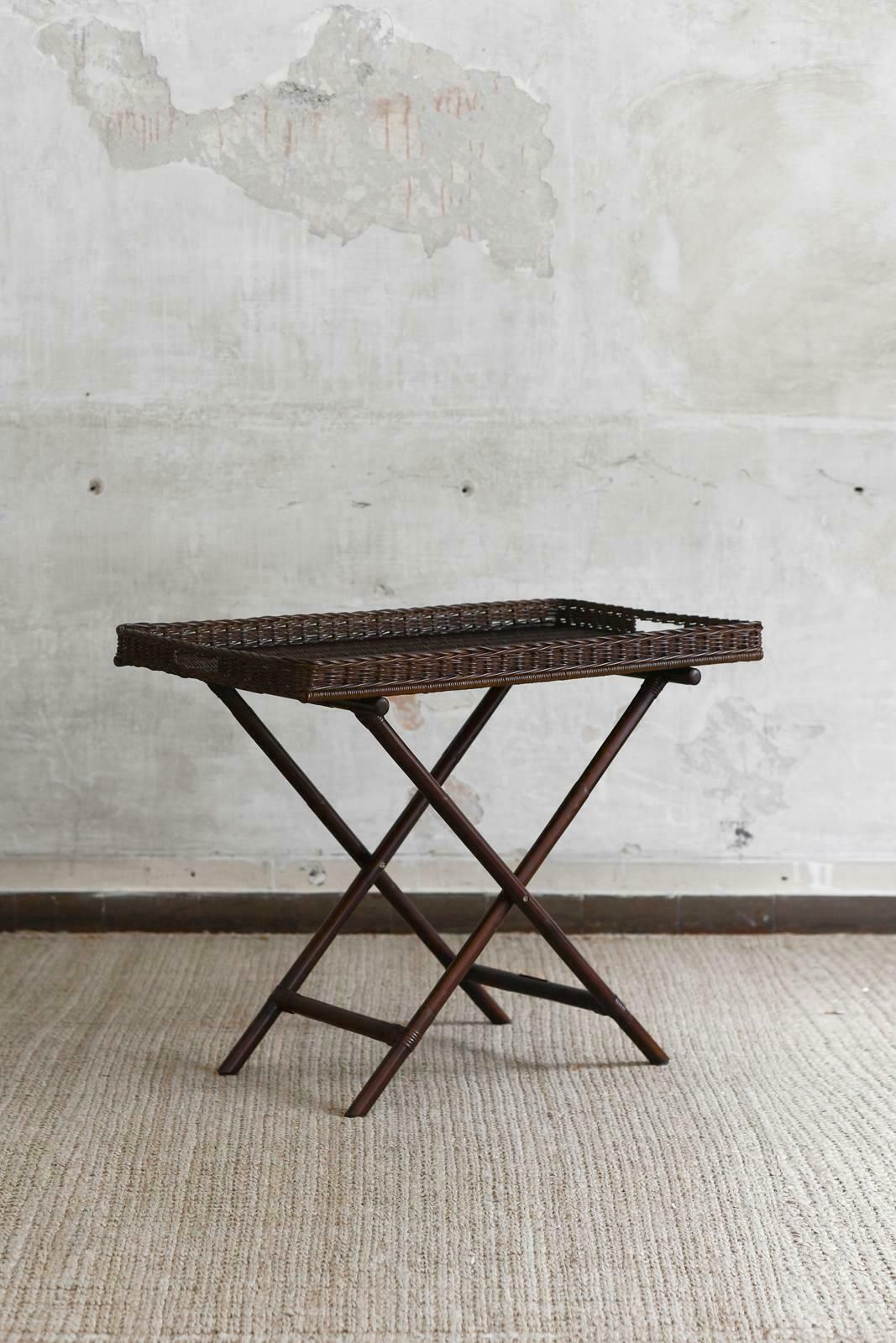 Large Gueridon In Hazel Toned Rattan – Edizioni Molto photo furniture