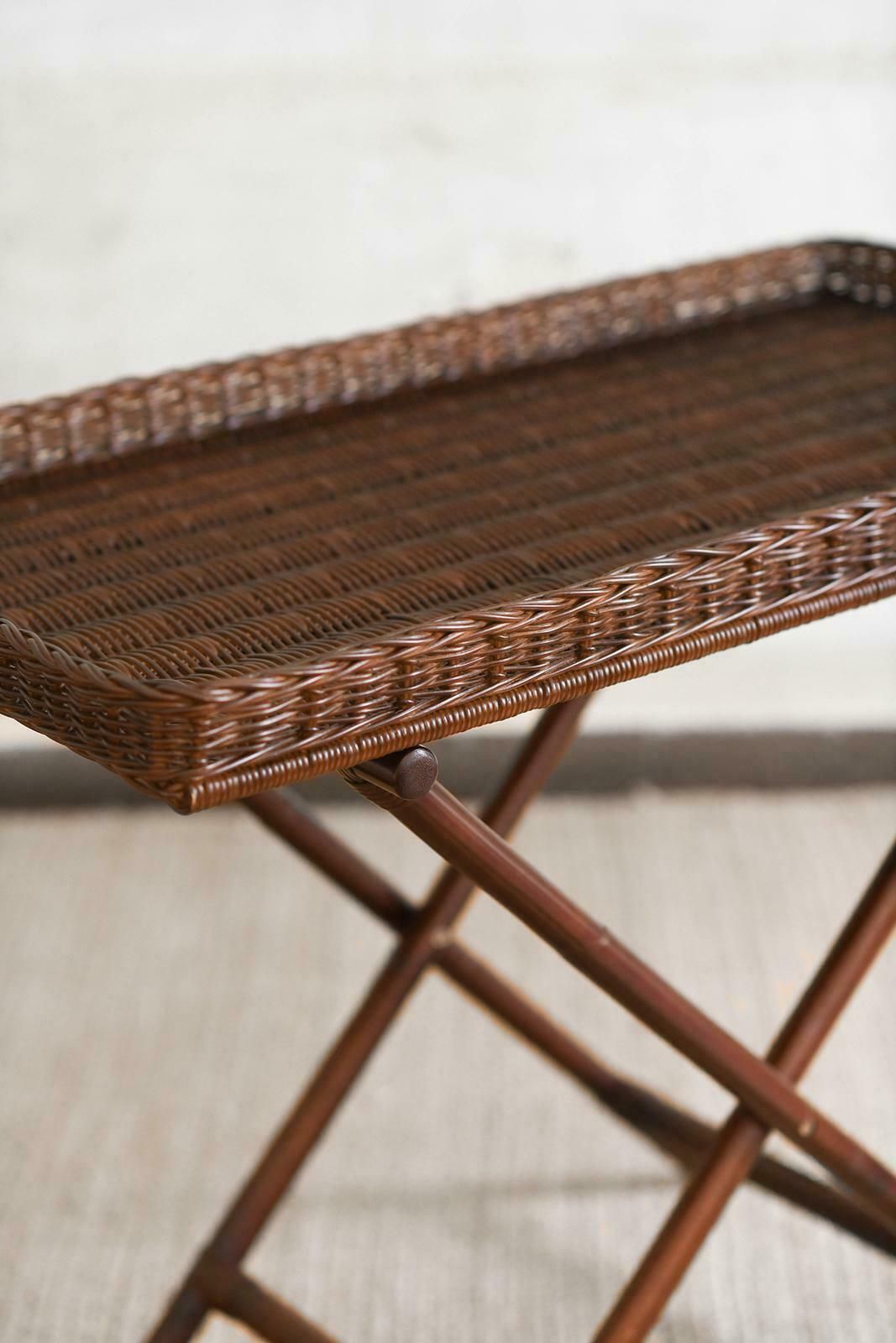Large Gueridon In Hazel Toned Rattan – Edizioni Molto photo Furniture