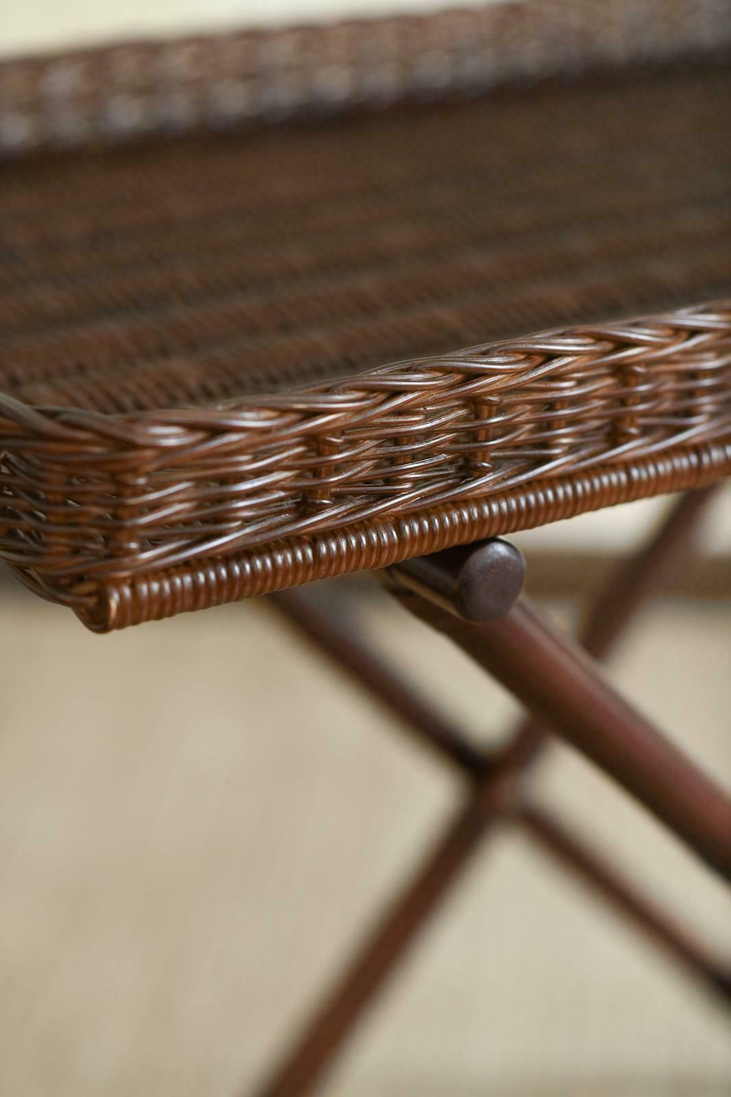 Large Gueridon In Hazel Toned Rattan – Edizioni Molto photo 1805.0