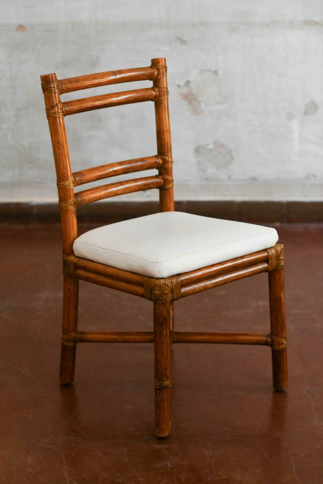 Set Of 4 Elinor And John Mcguire Chairs In Rattan, 1970s photo for sale
