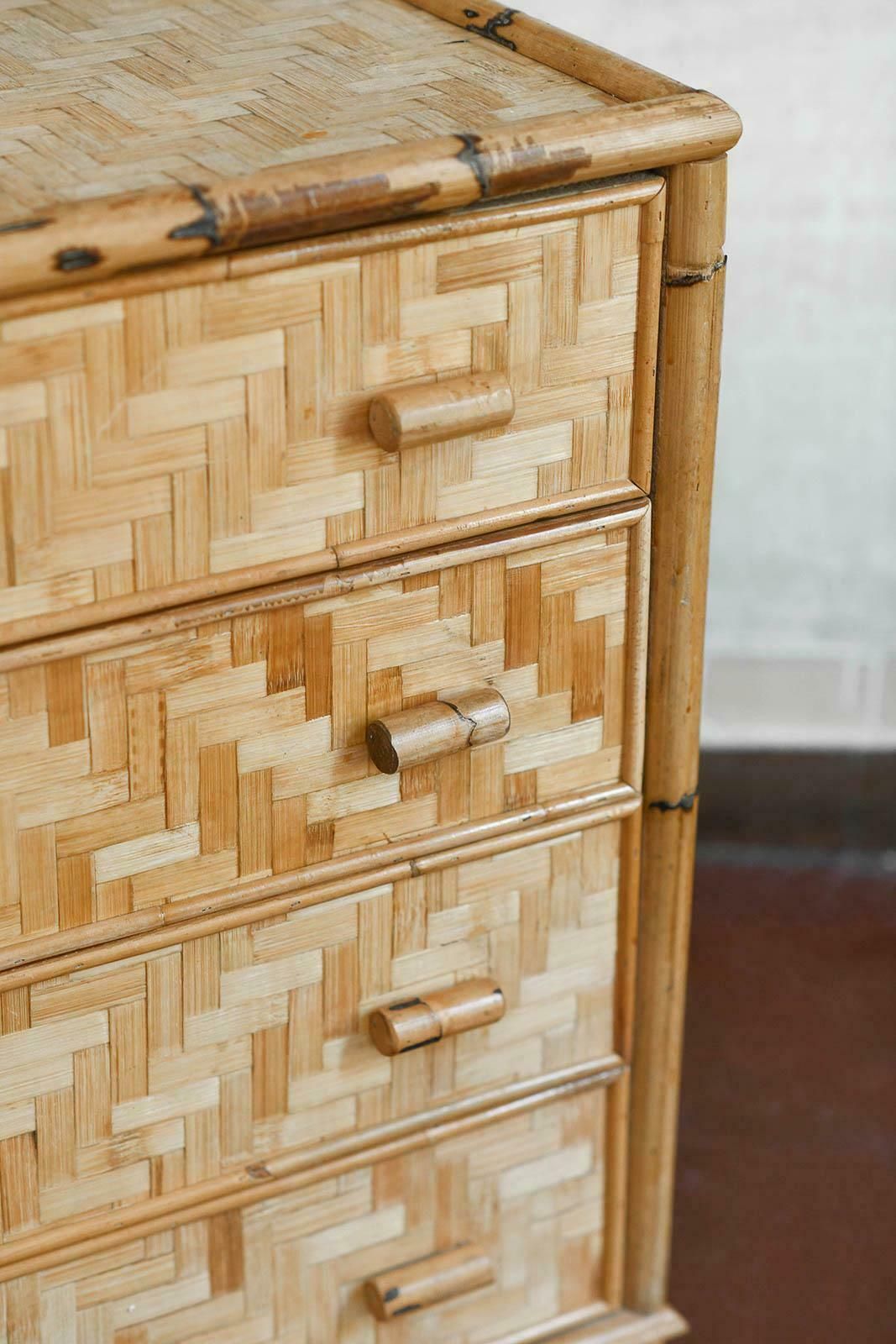 Chest Of Drawers In Bamboo And Pressed Bamboo, Italy 1980 photo 2888.0