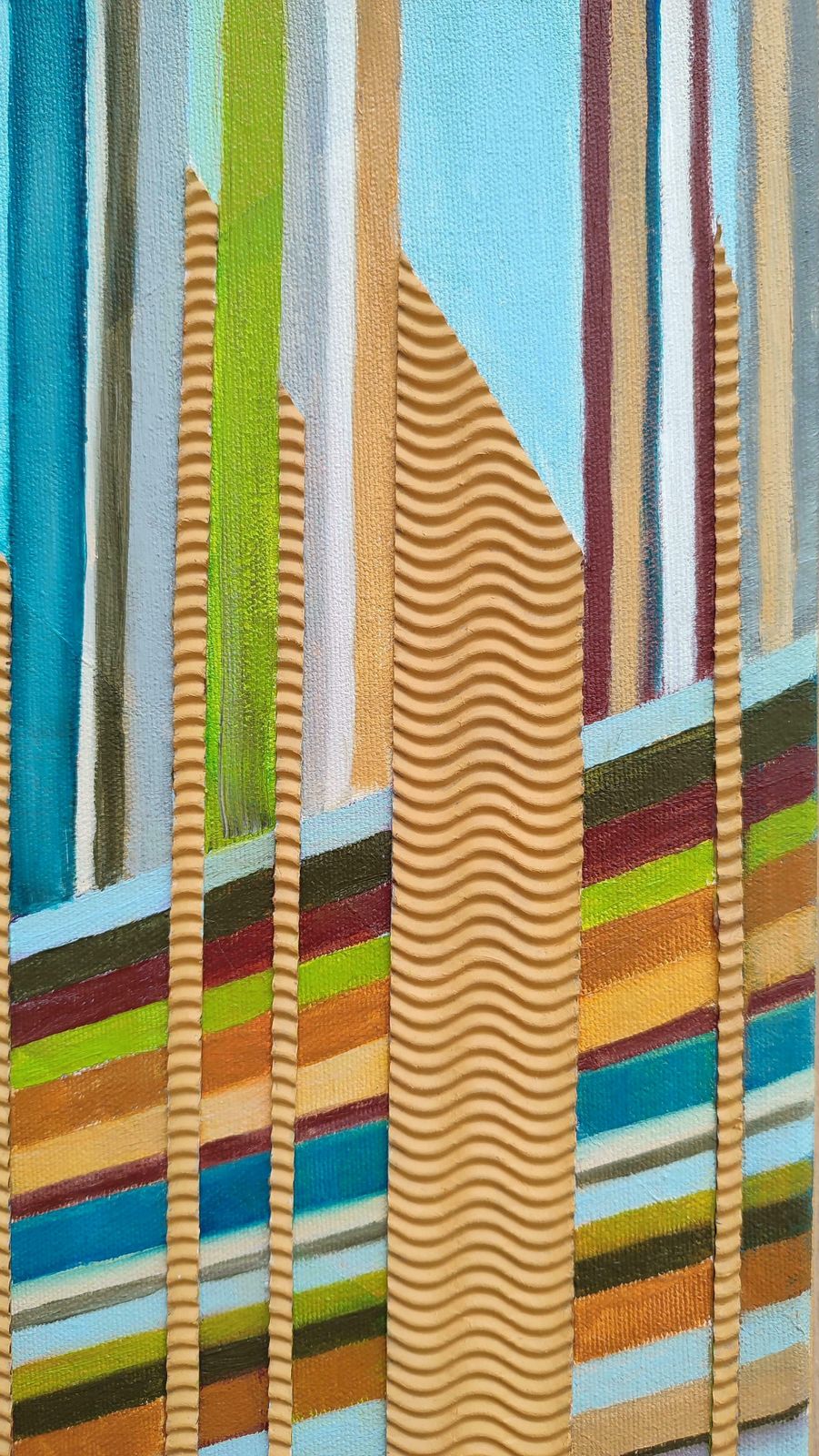 Alyona Prokofjevasand Game 2. 2023, Canvas, Oil, Collage, 50x30 Cm2023 photo Art