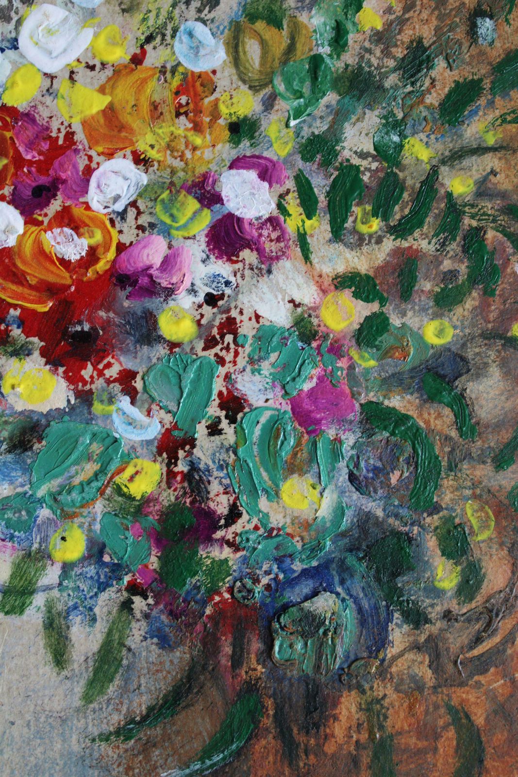 Uldis Krauzecomposition With White Flowers. 2023, Cardboard, Mixed Media, 31. 5 X 22 Cm2023 photo Art