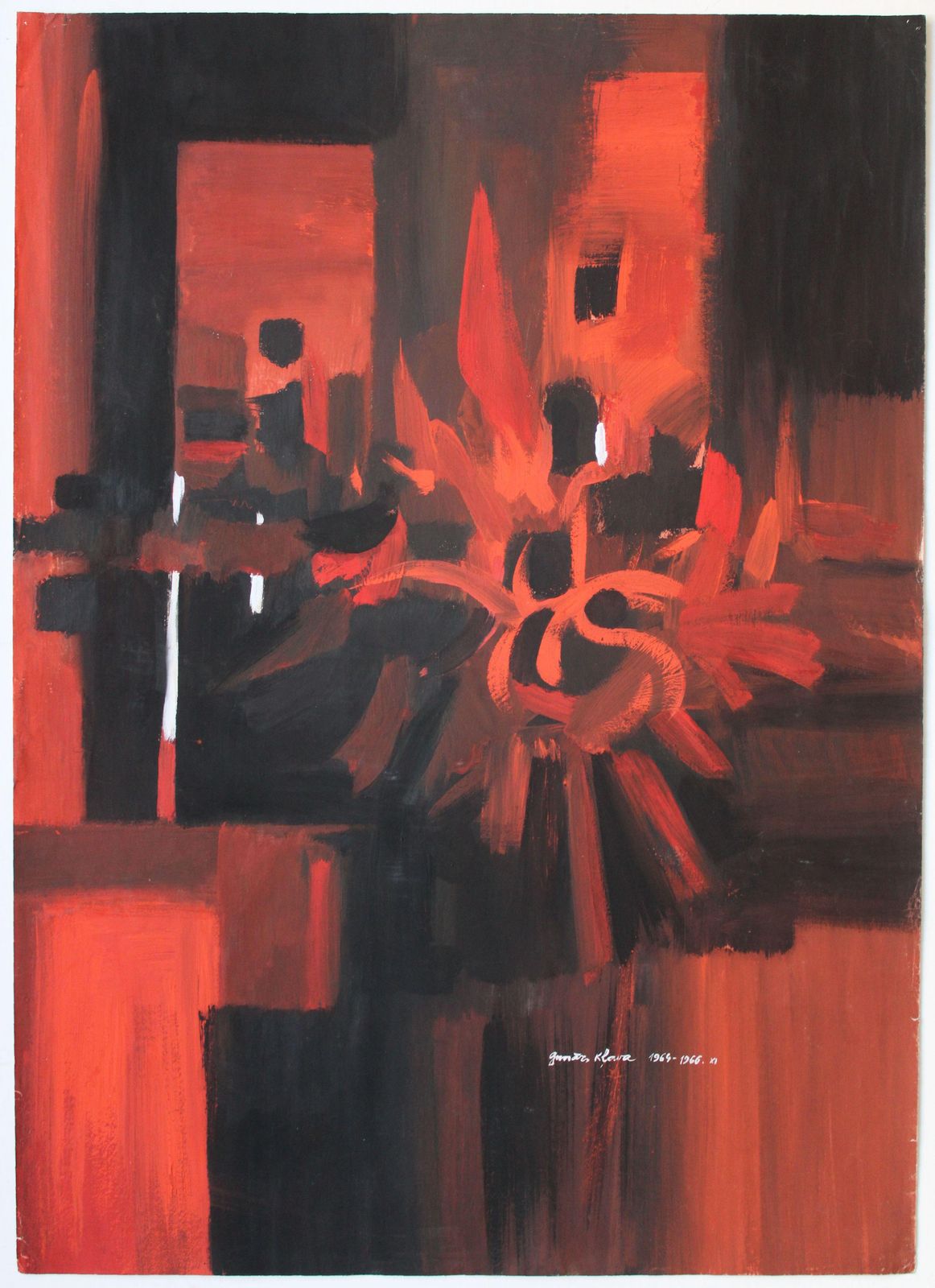 Gunars Klavared Abstraction. 1964 66, Paper, Gouache, 86x 61 Cm1964 66 photo furniture