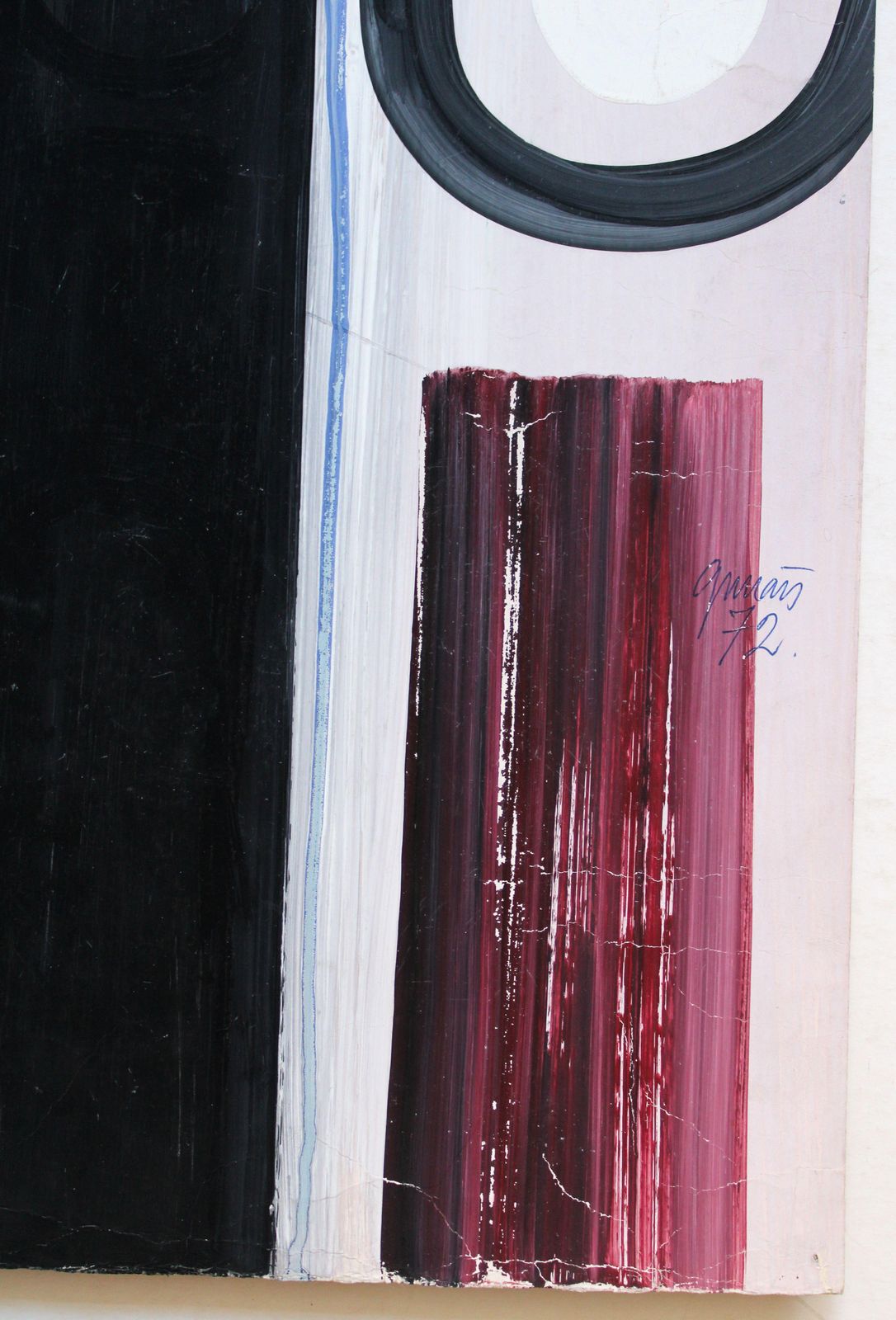 Gunars Klavaabstraction 3. 1972, Paper, Gouache, 55x35 Cm1972 photo for sale